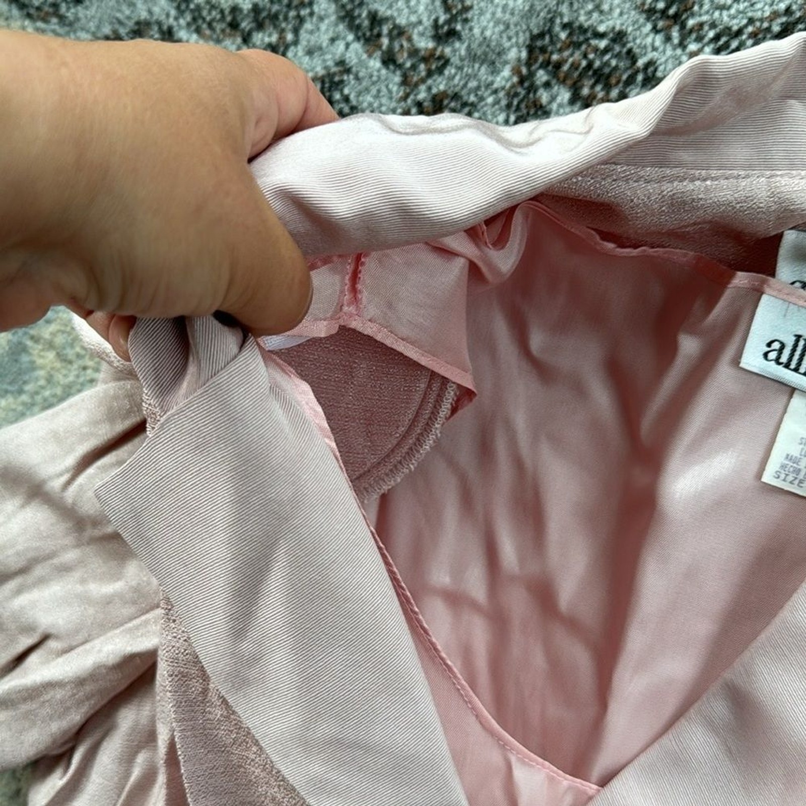Vintage Allison-Che Blazer Dress Two Piece Set Pink 16