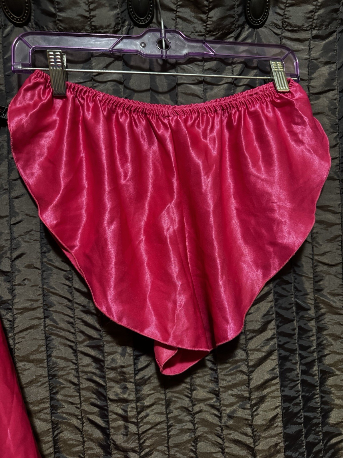 Sterling Sophisticates Pink 2 Piece Sleep Set Women’s M Liquid Satin Vtg 1980s