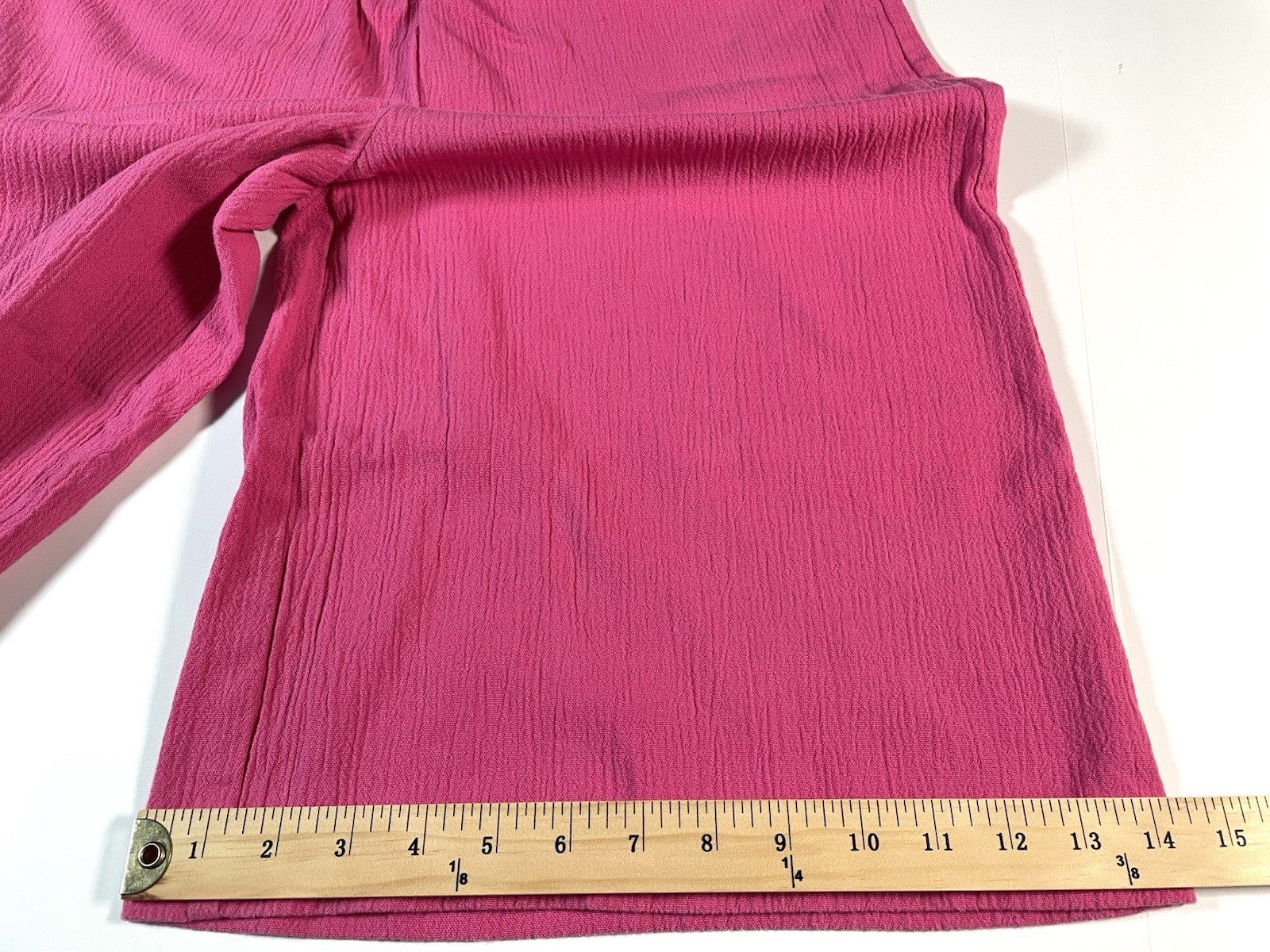 Blair Vintage Koolots Capri Pants Elastic Waist High Rise Wide Leg Size 10 Pink