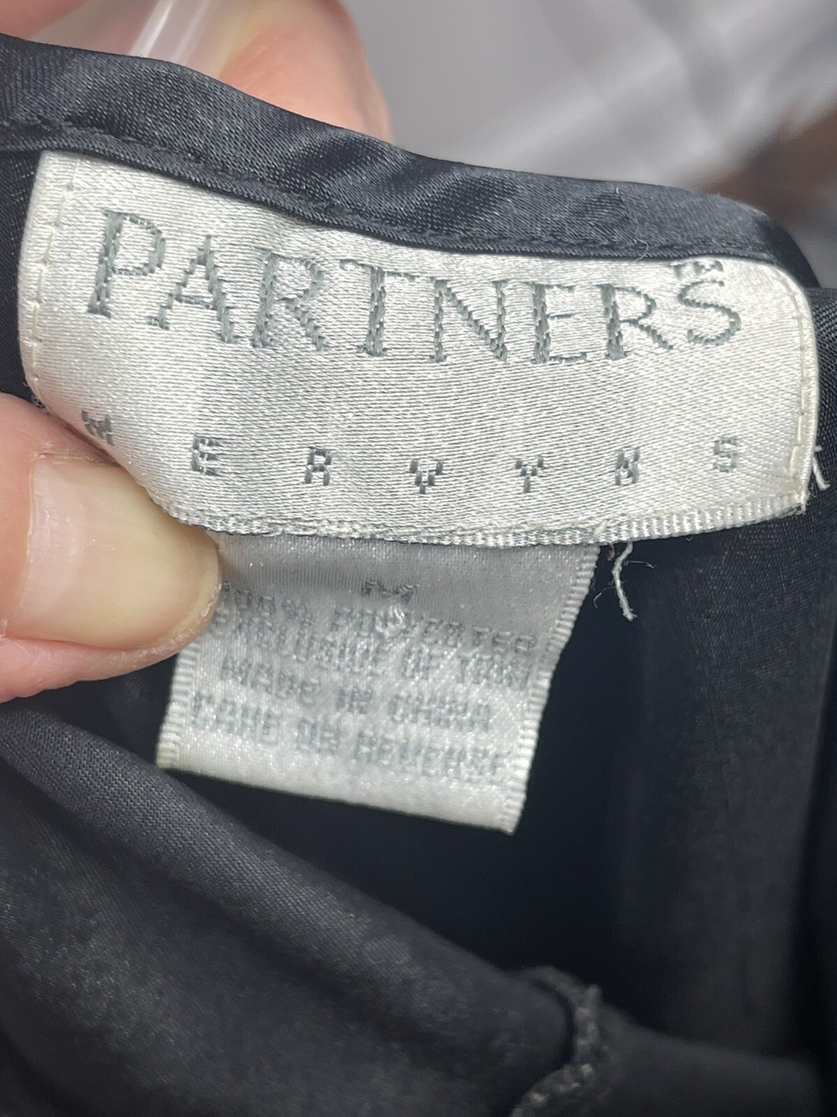Vintage Partners by Mervyns Black Satin Nightgown Sleepwear M Sexy Lace Lingerie