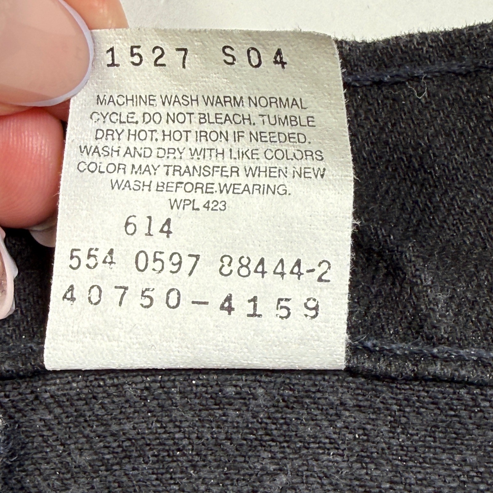 Vintage Levi’s 550 Student Relaxed Fit Orange Tab Cotton Black Jeans 27 X 30 90s