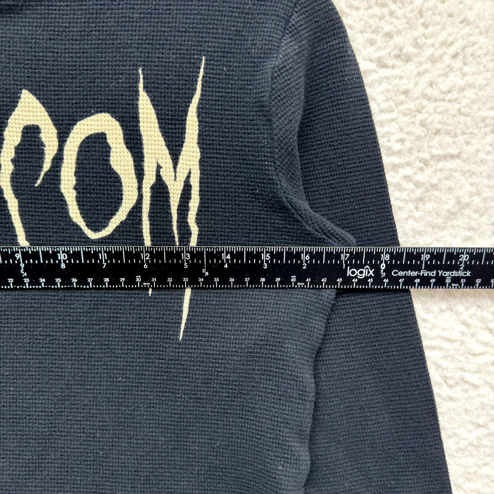 Y2K Vintage Volcom Thermal Top Small Medium Black Waffle Knit Skater Grunge