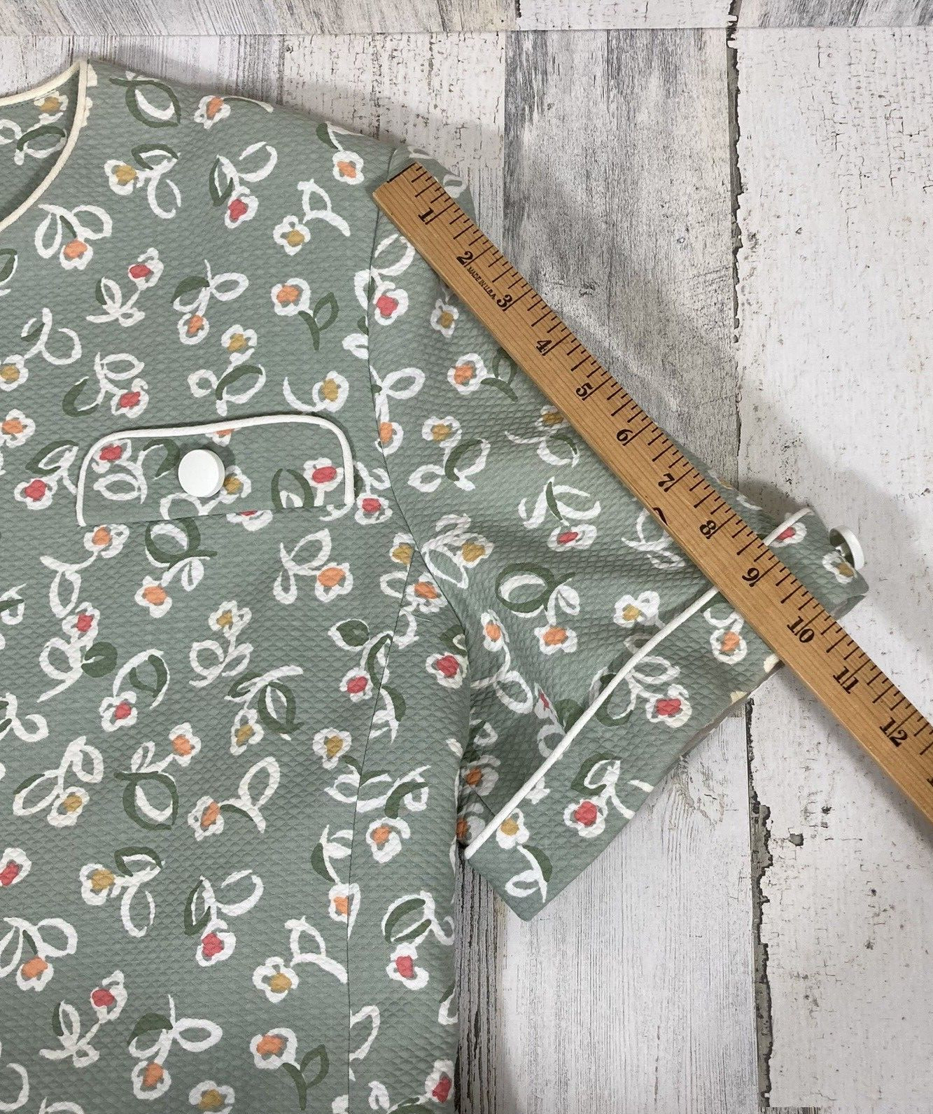 William Pearson Shift House Dress Woman XL Green Orange White Knee Length