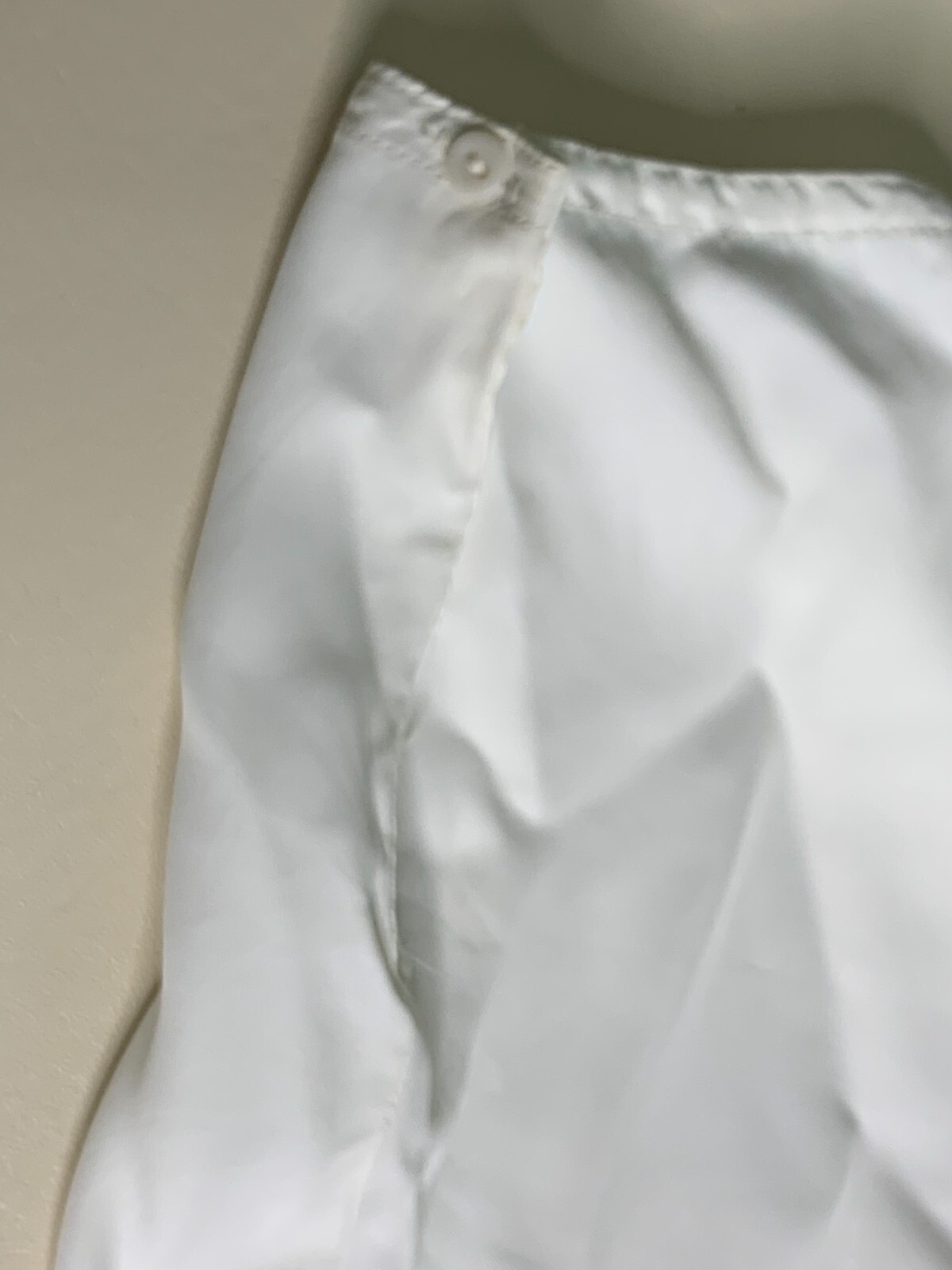 Vintage 1930s Silky White Satin Rayon Embroidered Step Ins Side Button Tap Pants