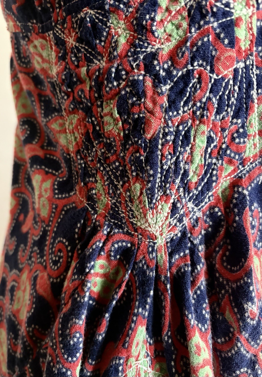 Vintage 70s Boho Hippie Retro Bohemian Afghan Style Colorful Dress Sz SM