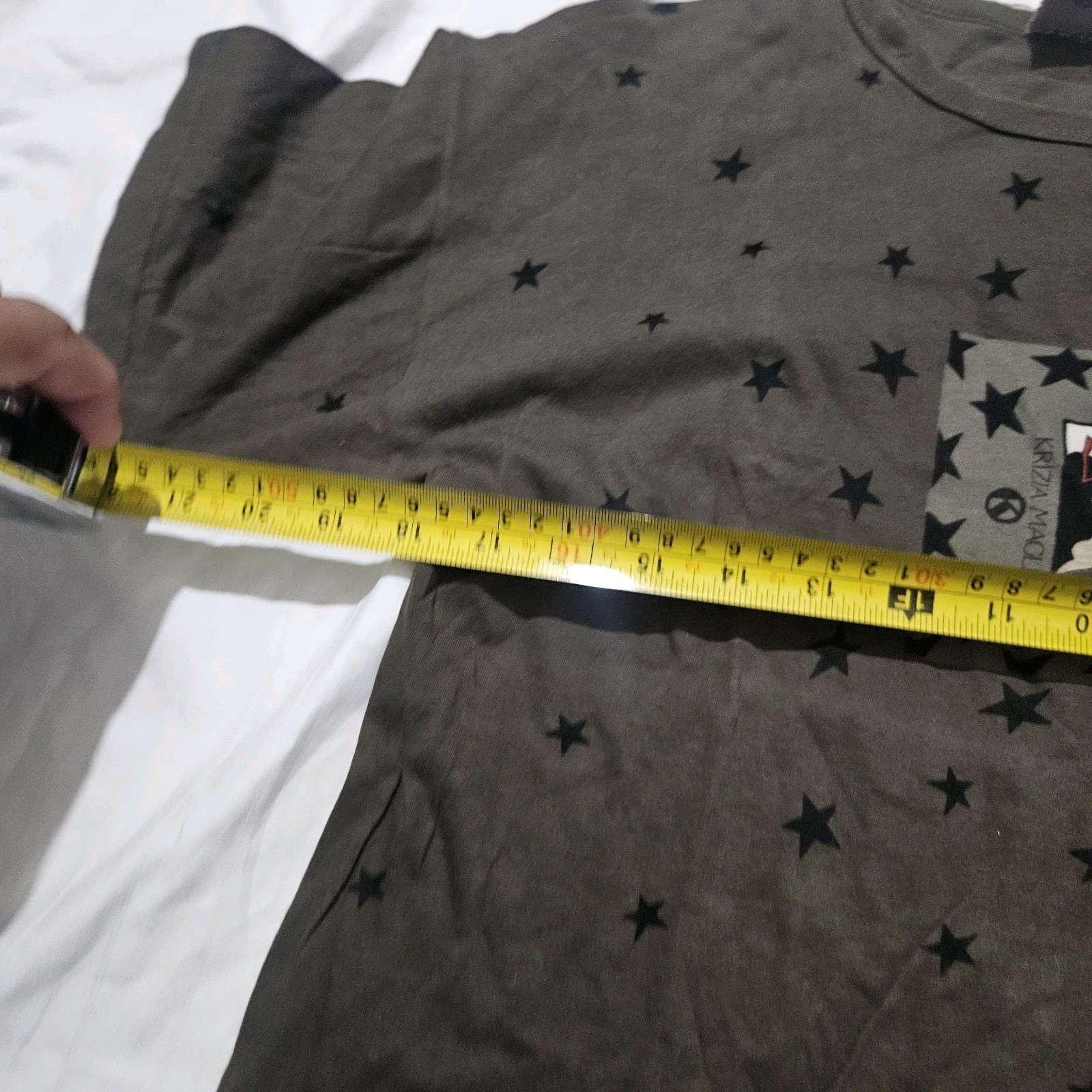 Vintage Krizia Maglia Made In Italy Stars Art Print T Shirt Size 38 Womens