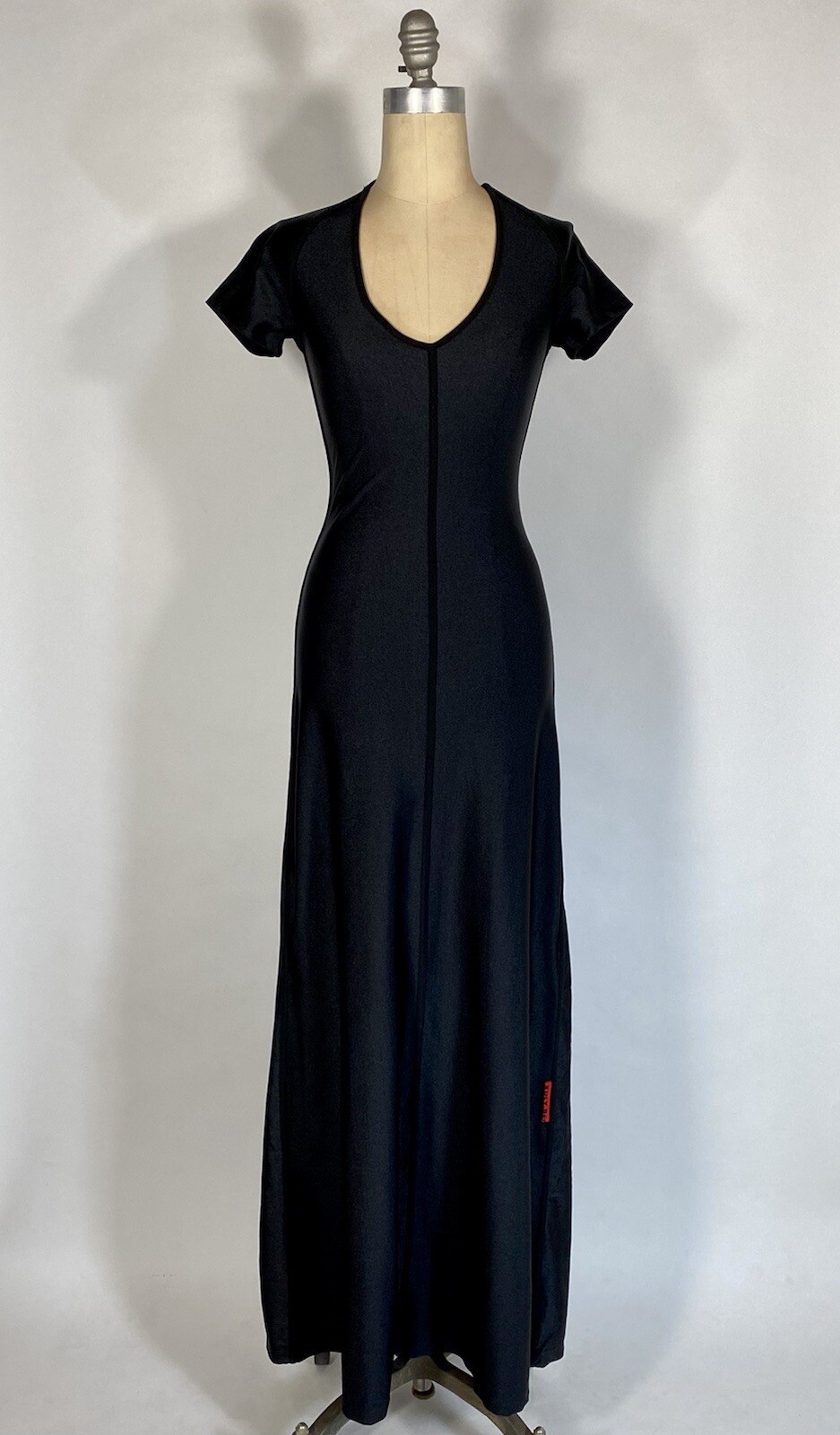 Vintage 1990’s designer XULY. BET Lamine Kouyate black maxi stretch dress gown S