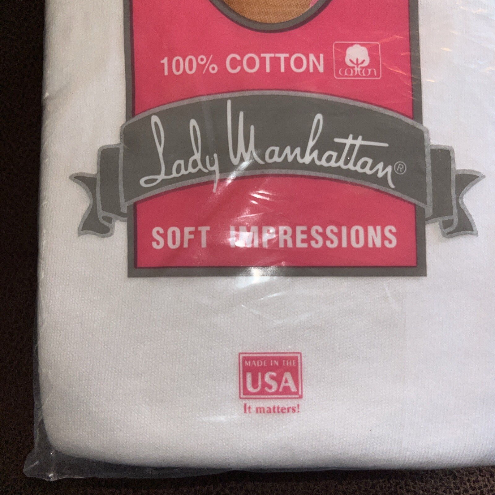 Vintage Lady Manhattan Soft Impressions WHITE Briefs Women’s Sz 13 PAIR Nos