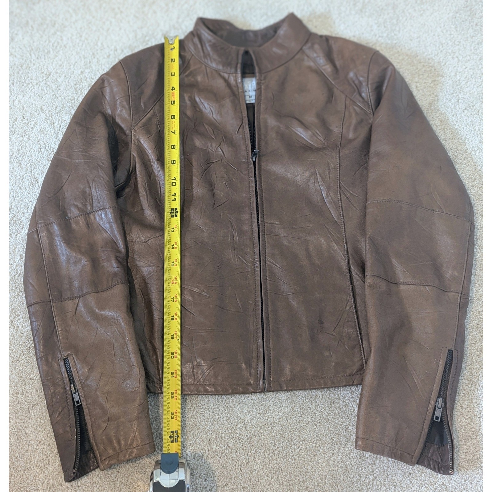 VTG Wilsons Leather Maxima Jacket Women’s Size Medium Brown Bomber Coat 90s GUC