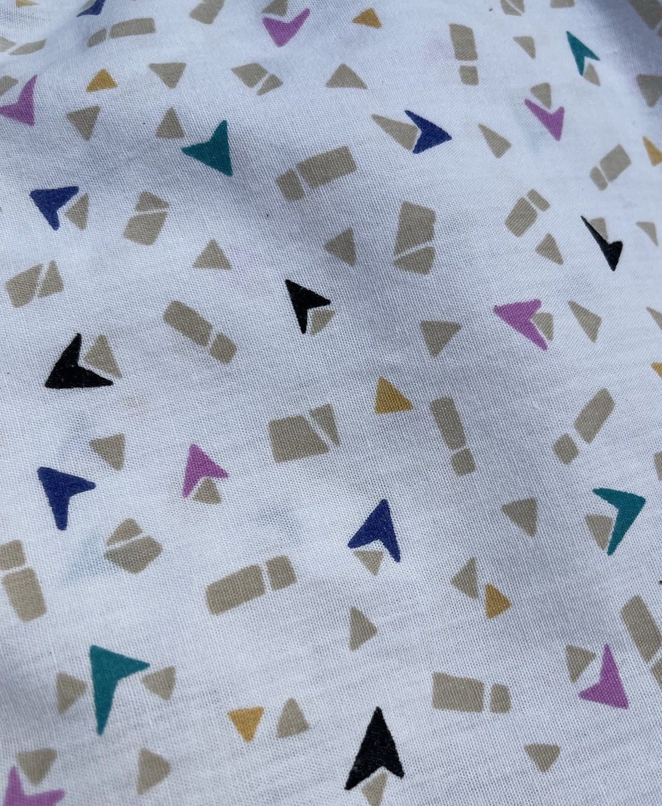 Vintage Blouse Women’s Medium Shirt 80s Geometric All Over Print Button Down