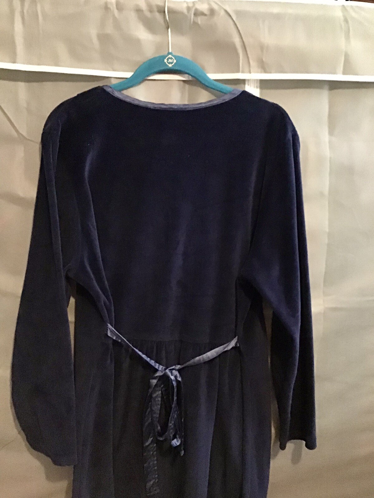 VTG Royal Blue Velvet Maxi Dress By Fads Size L
