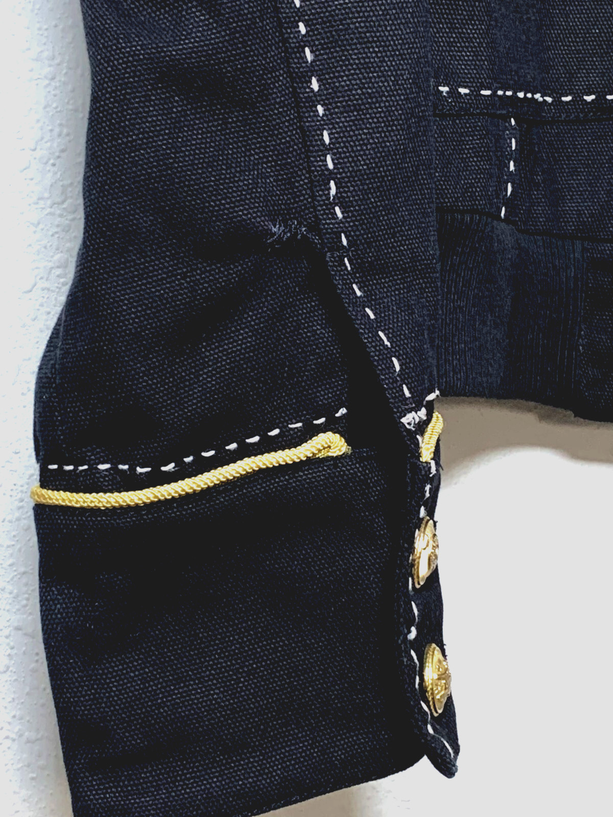 Sour n Cream Women’s Military/Police Style Black Wool Embroidered Jacket Size M.