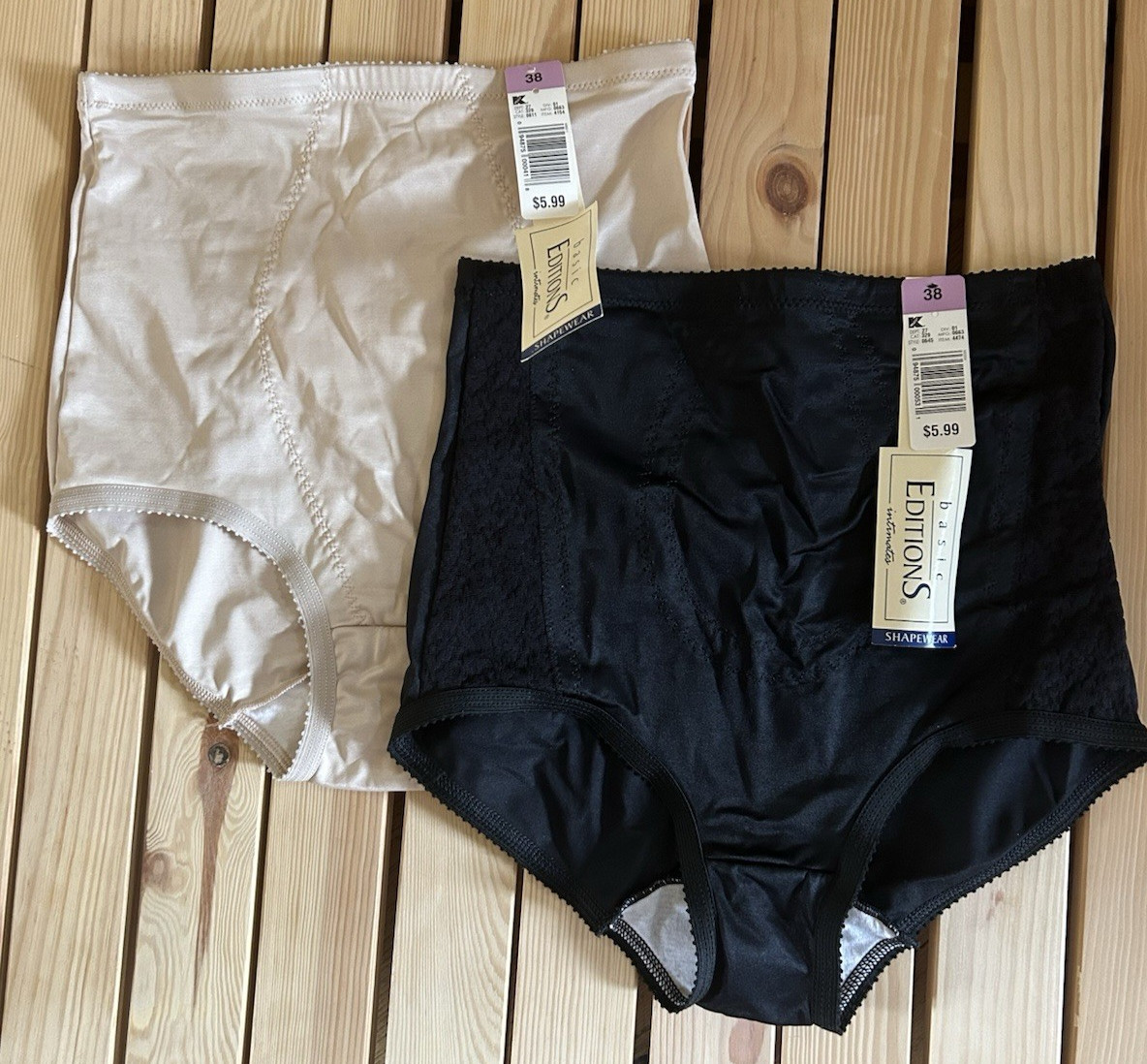 2 units of NOS K-Mart Basic Editions Intimates Shapewear panties sz 38
