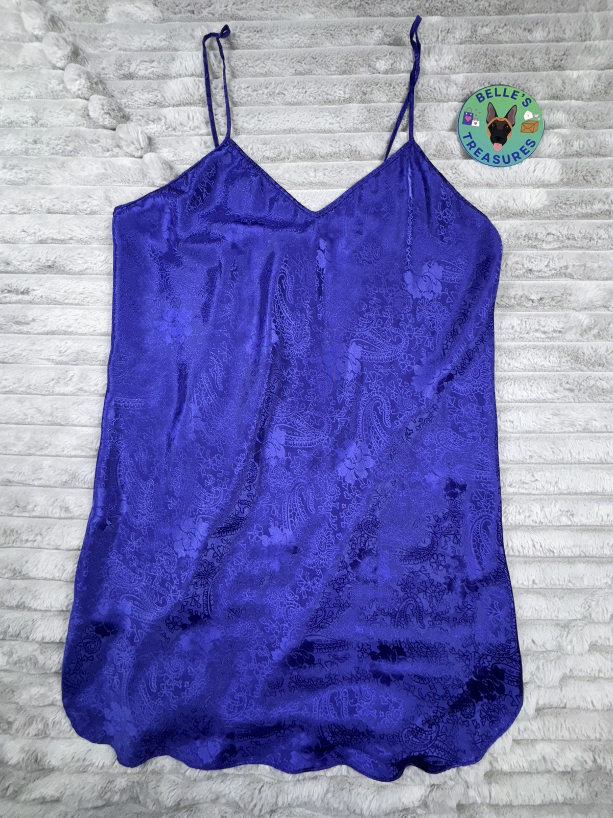 Romance Du Jour Large Inc Lingerie Teddy Purple Floral Paisley Inlay Slip Dress