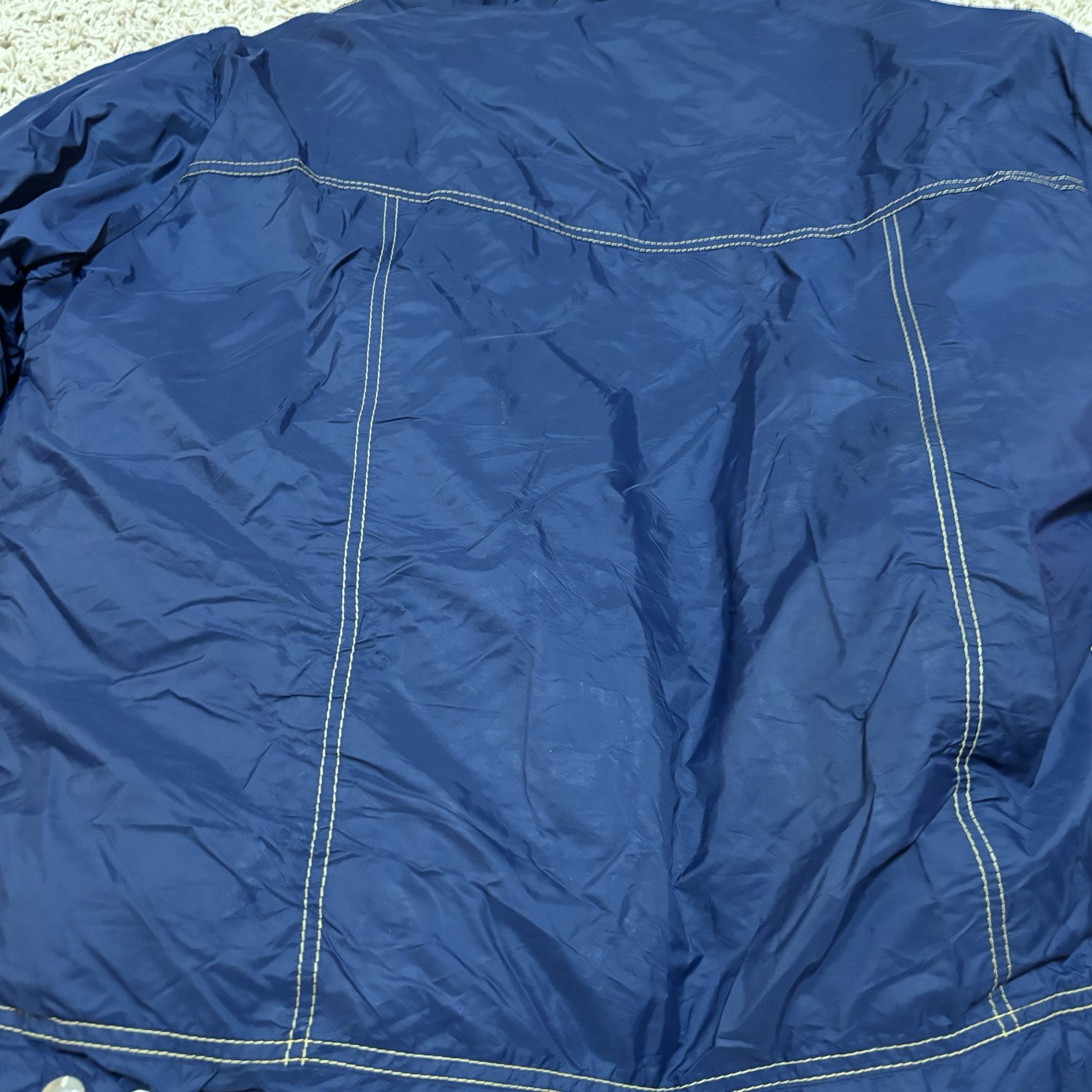 Down Filled Country USA vintage Zip Puffer Jacket blue Women’s XL