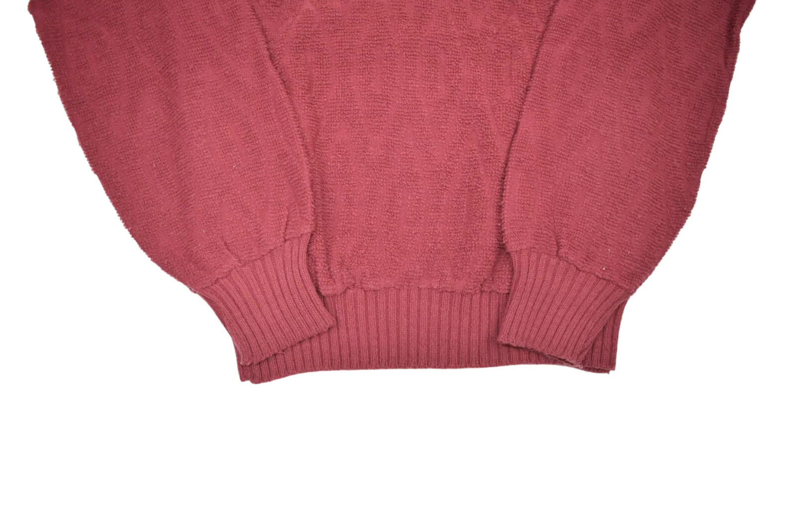 Vintage Sweater Womens S Pink V Neck Terry Cloth Tennis Textured Billie Jo 80s