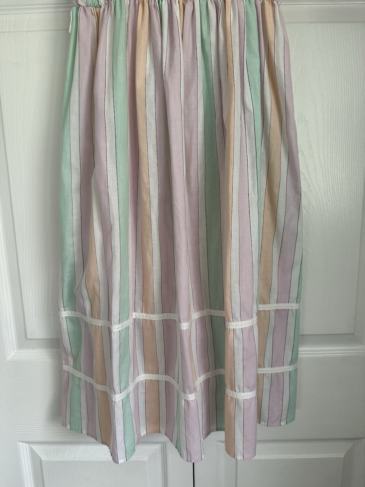 Vintage You Babes II Fritzi Dress Size 11 1970s 1980s Pastel Stripe Spring