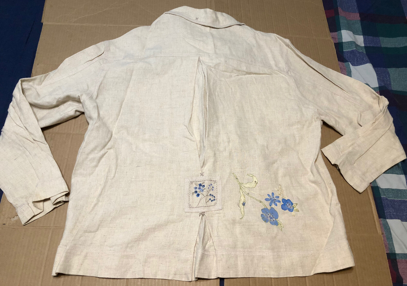 Vintage CA SPORT Womens 2 Pc Top & Pants Set – Linen Blend – Top XL Pants L