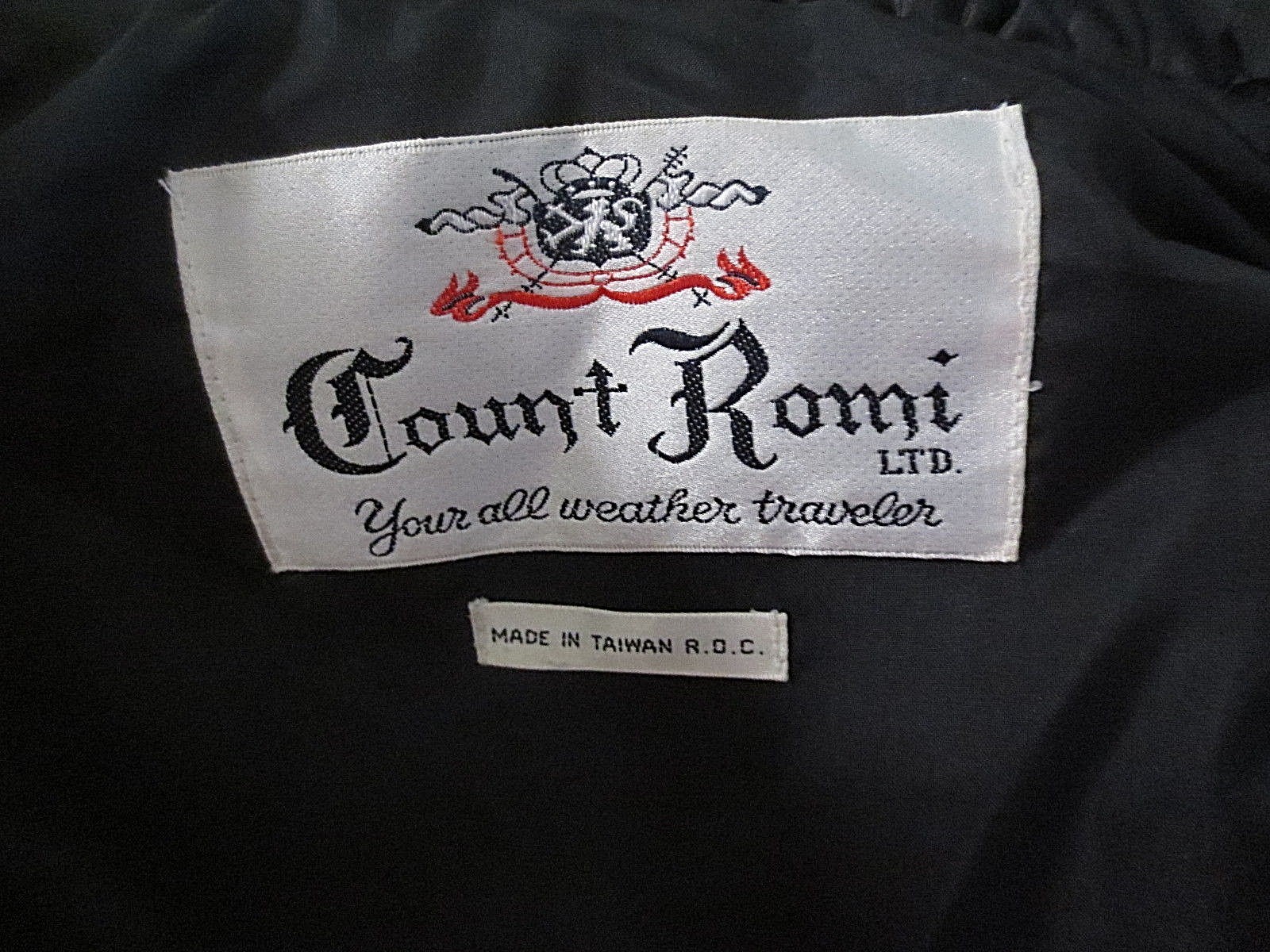 Vintage COUNT ROMI BLACK DOWN Coat Size 10