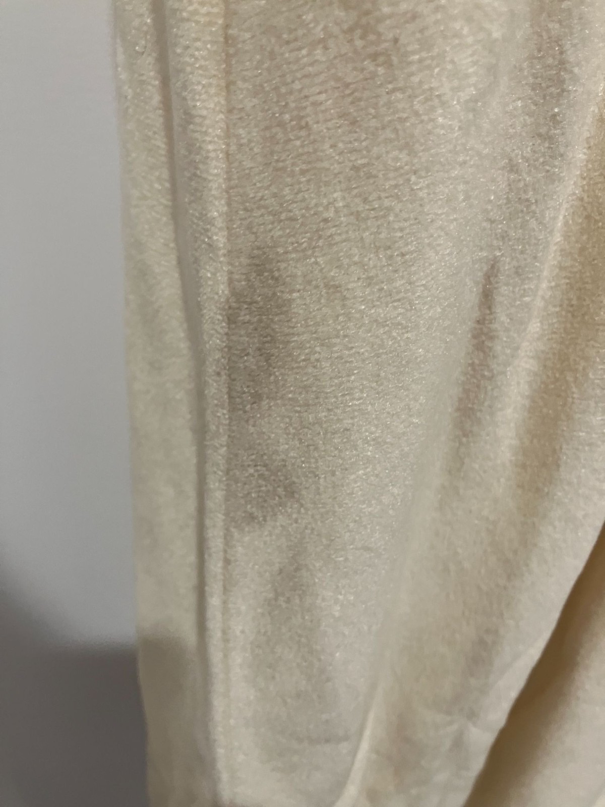 VTG 1970’s Bill Tice Women’s Full Zip Long Sleeve House Dress, Cream Multi, OS