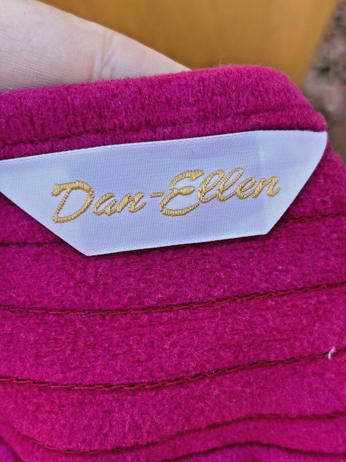 Dan Ellen Snap Button Hot Pink Terry Robe Housecoat w Pale Pink + Lace Gown