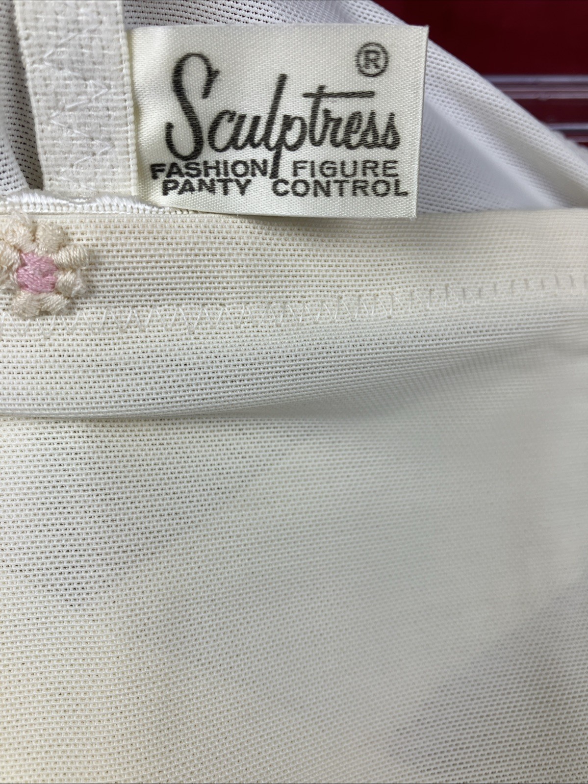 32 – 42 XXL Vintage Sculptress mesh firm control bottom girdle w garter Sissy