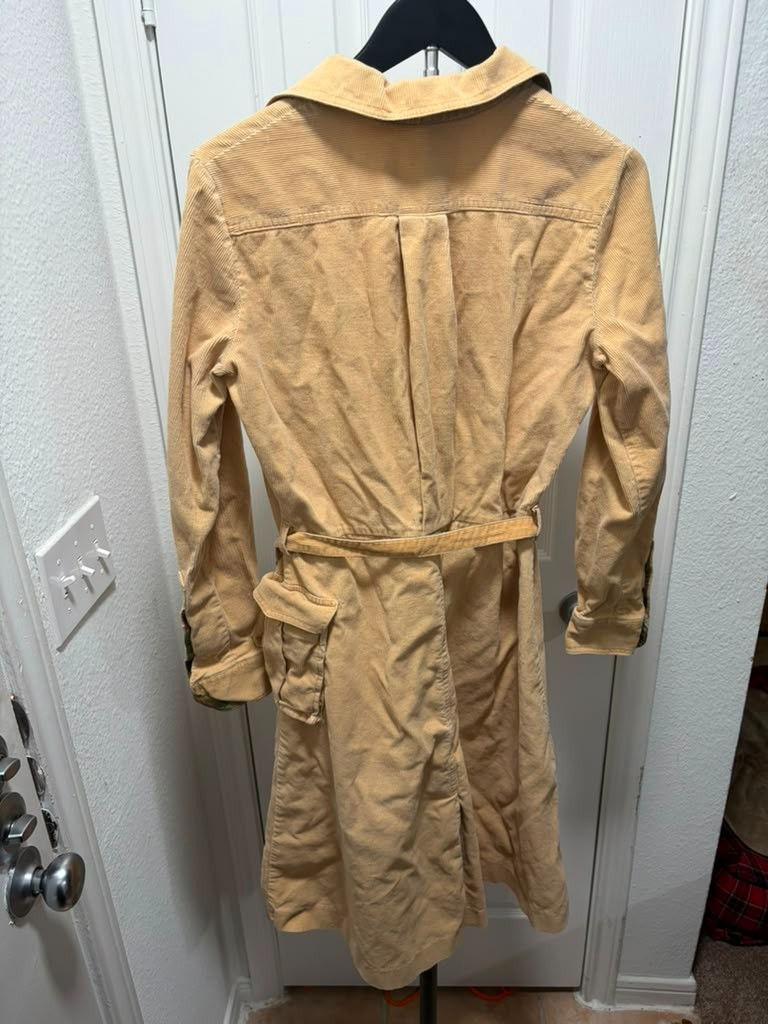 Vintage 1970s JCPenney Corduroy Utility Shirt Dress / Long Duster Coat