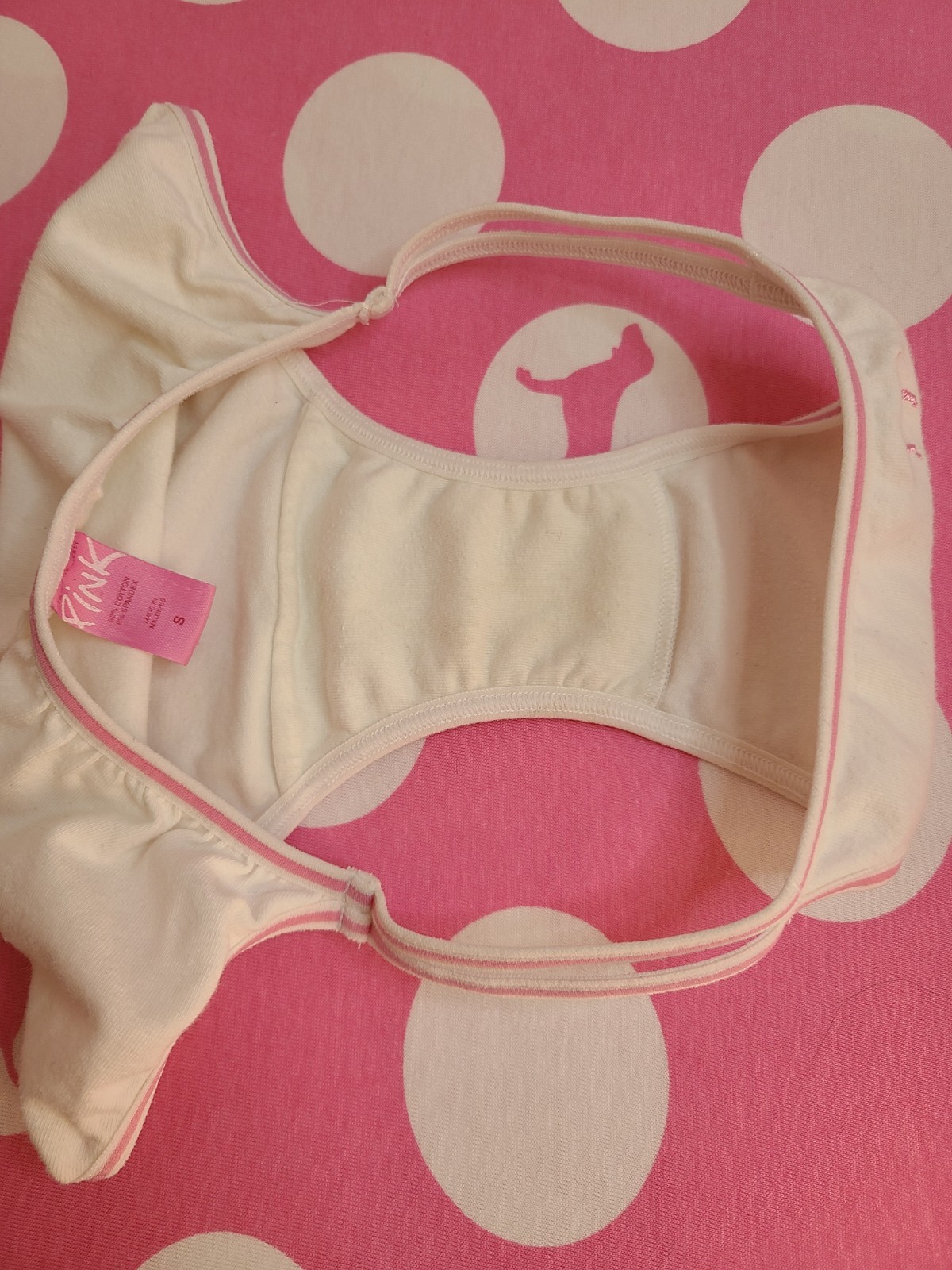 Rare VTG VS PINK Low Rise Cotton Double String Bikini Panty Size Sm