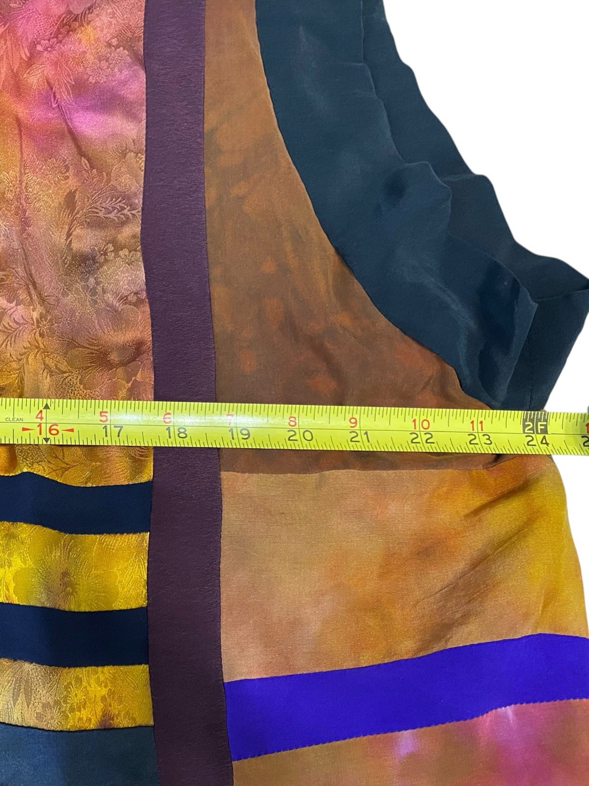 Art to Wear Silk Patchwork Vest Open Front Boho Artisan Kimono Style XL/2X OOAK