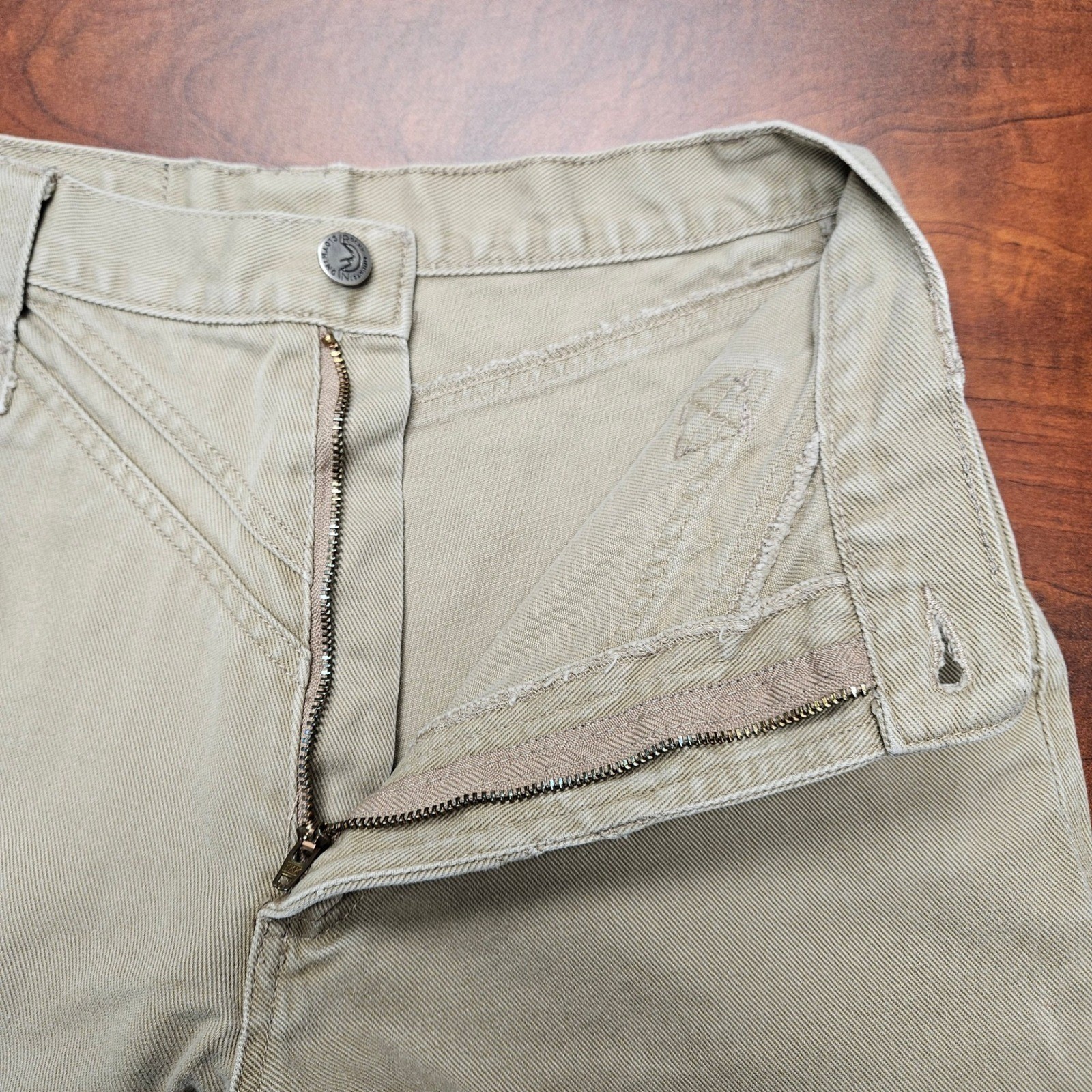 Rocky Mountain Western High Rise Jeans 30/11 Khaki Cowgirl Rodeo 90s Mom Vtg