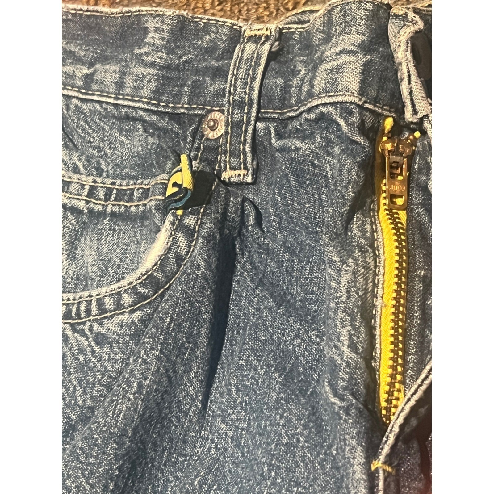 Y2K JNCO Girlie Stuff Spacey Wide Leg Jeans Baggy Skater Patch USA size 1