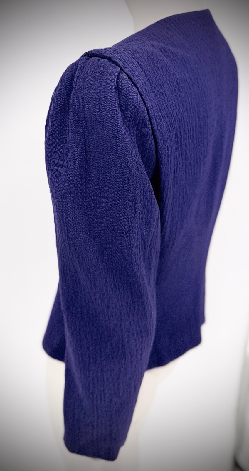 Vibrant Vintage DAVID HAYES purple/ Colbolt Blue Jacket Sz 8 Excellent Cond 80’s