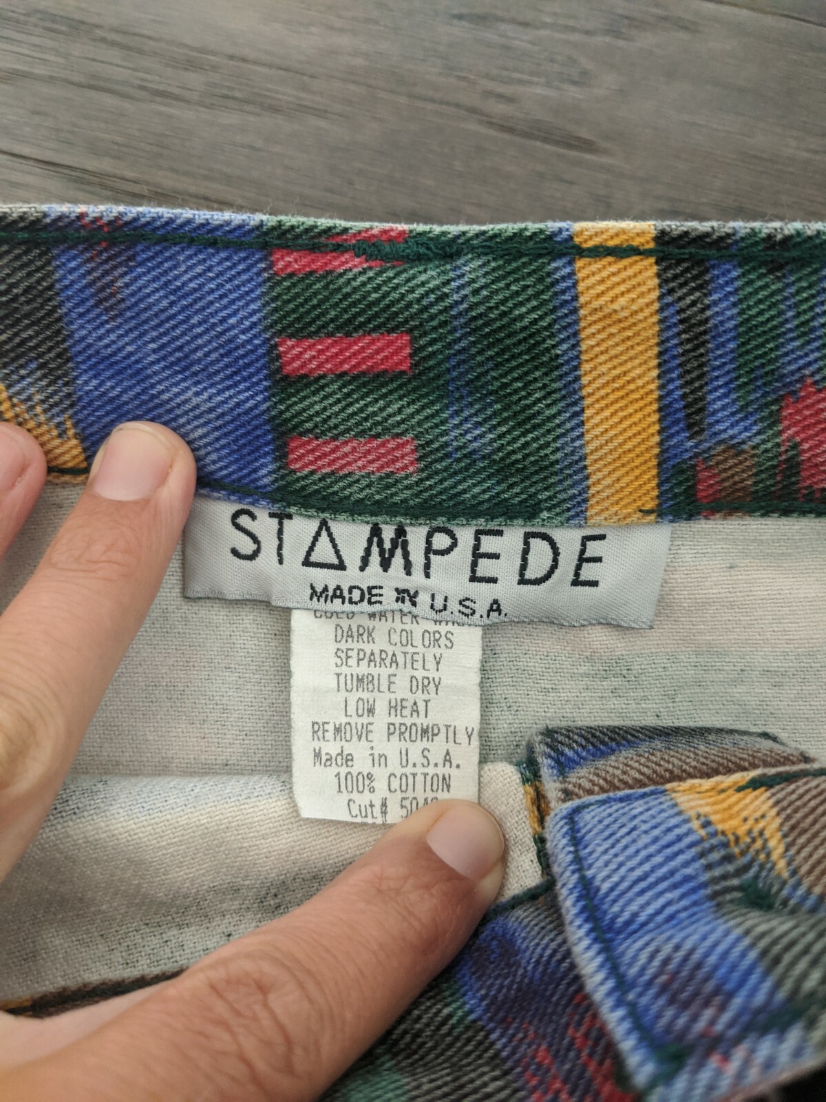 Vintage Stampede XS S 2 4 Aztec Tribal Midi Skirt Jean MultiColor Boho southwest