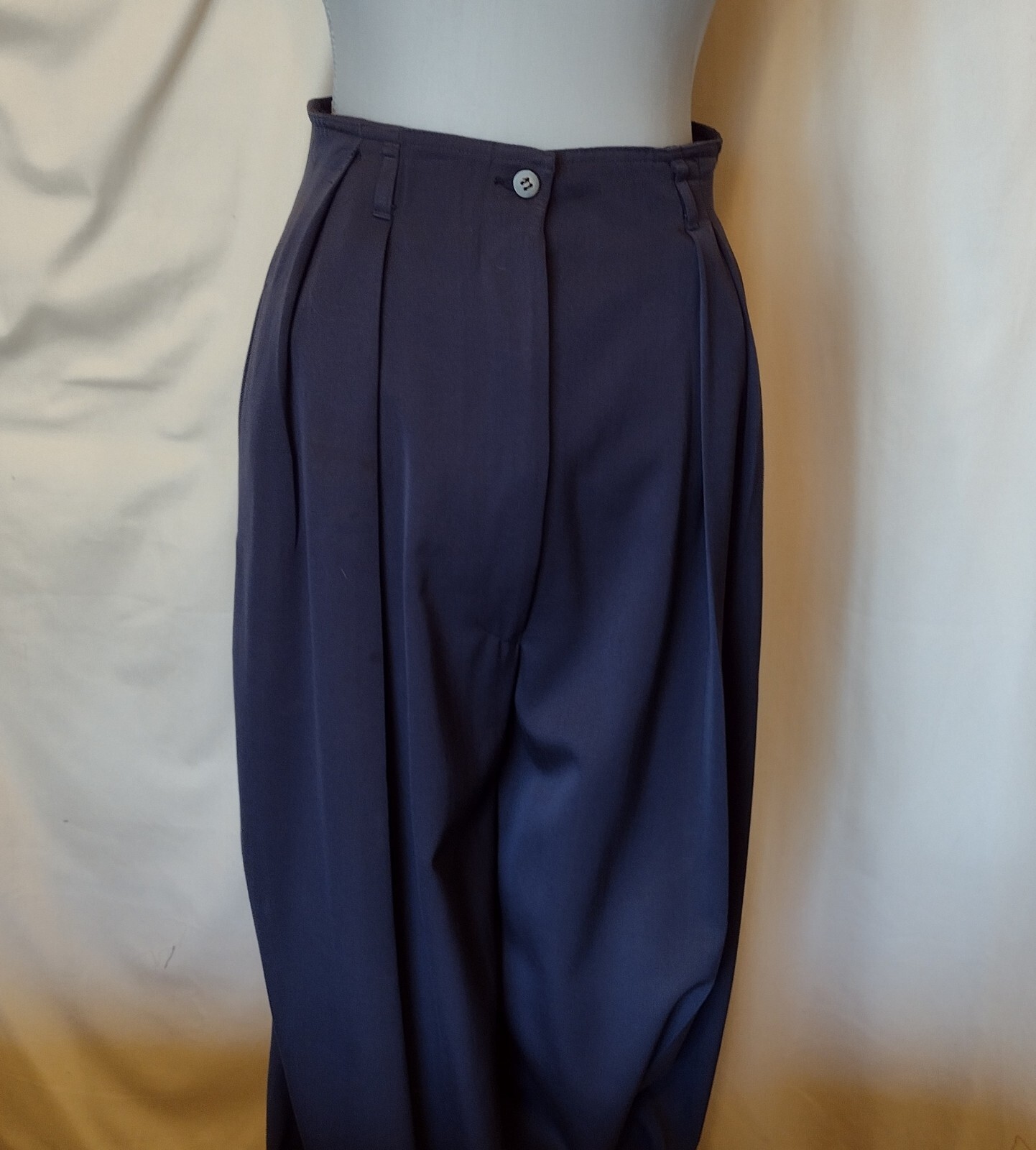 1980’s Ronaldus Shamask 2pc Pant Suit Deep Blue/Grey sz 14
