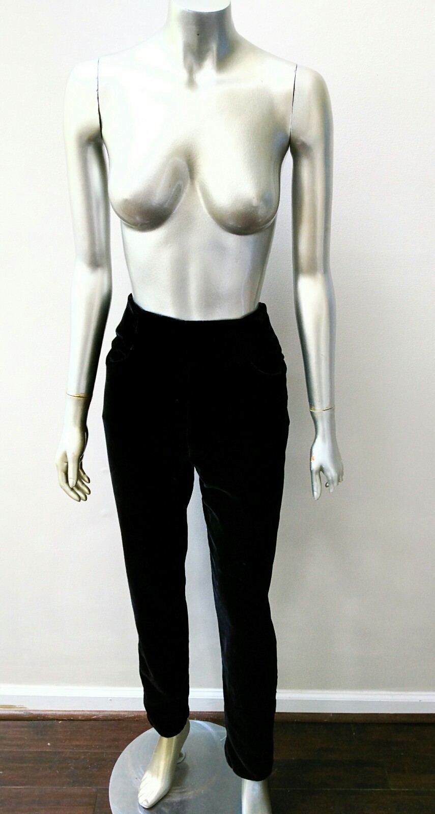 ANNA SUI MOD WORK ART GRUNGE BOHO WOOL VELVET PENCIL LEG 2 PC PANTSUIT sz M