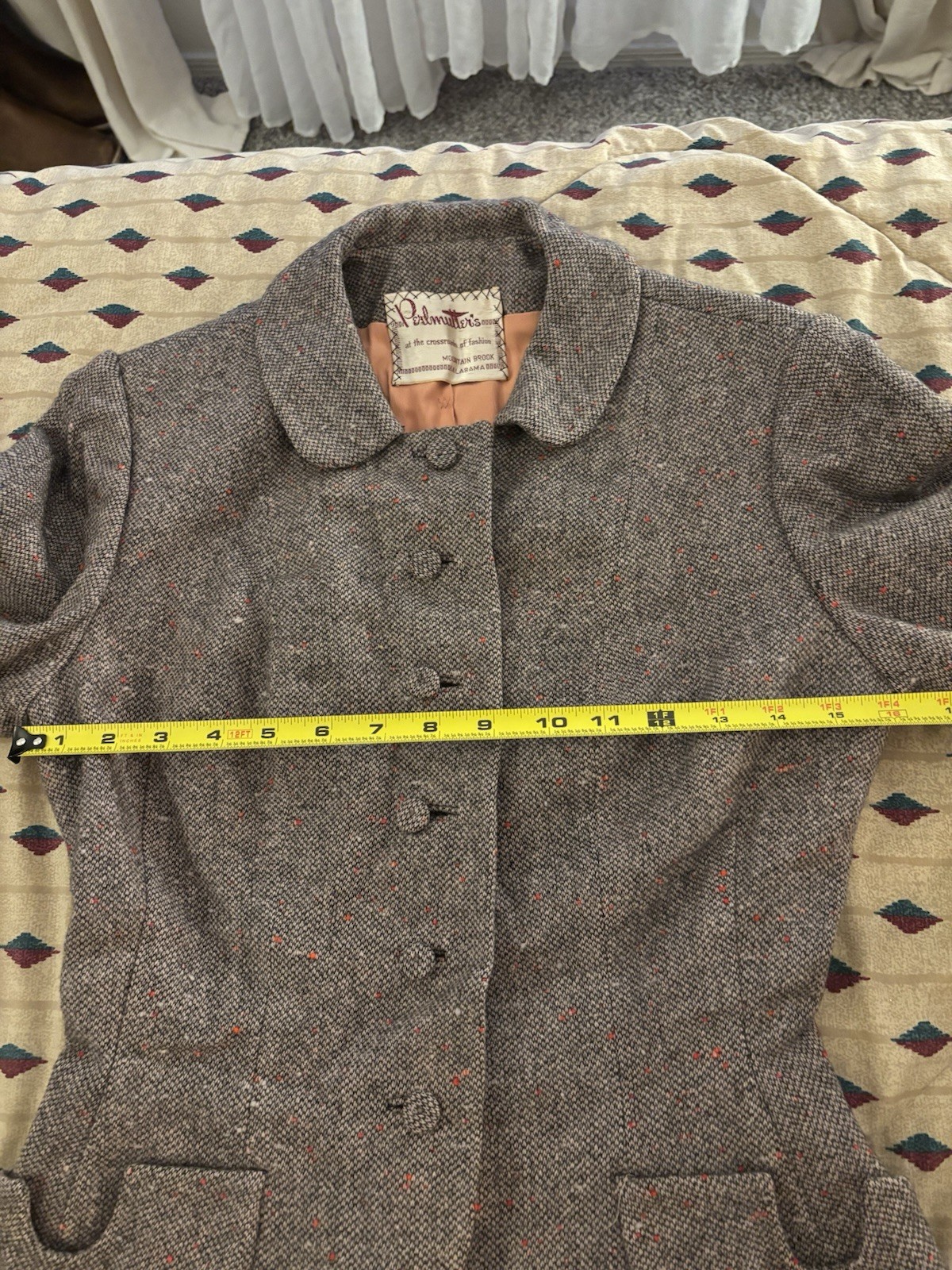 Vintage 1960s Women’s Tweed Jacket Union Made In New York