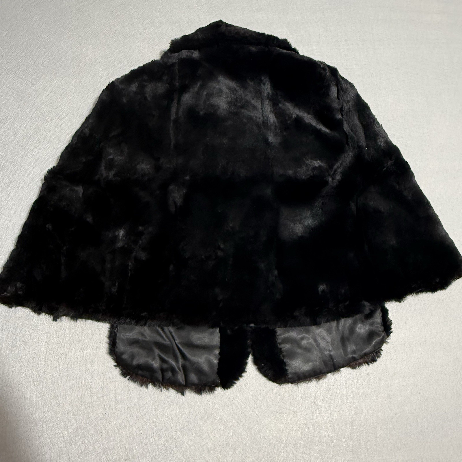 Vintage CF Carlson 1960s Real Black Rabbit Fur Stole Great Condition USA Made