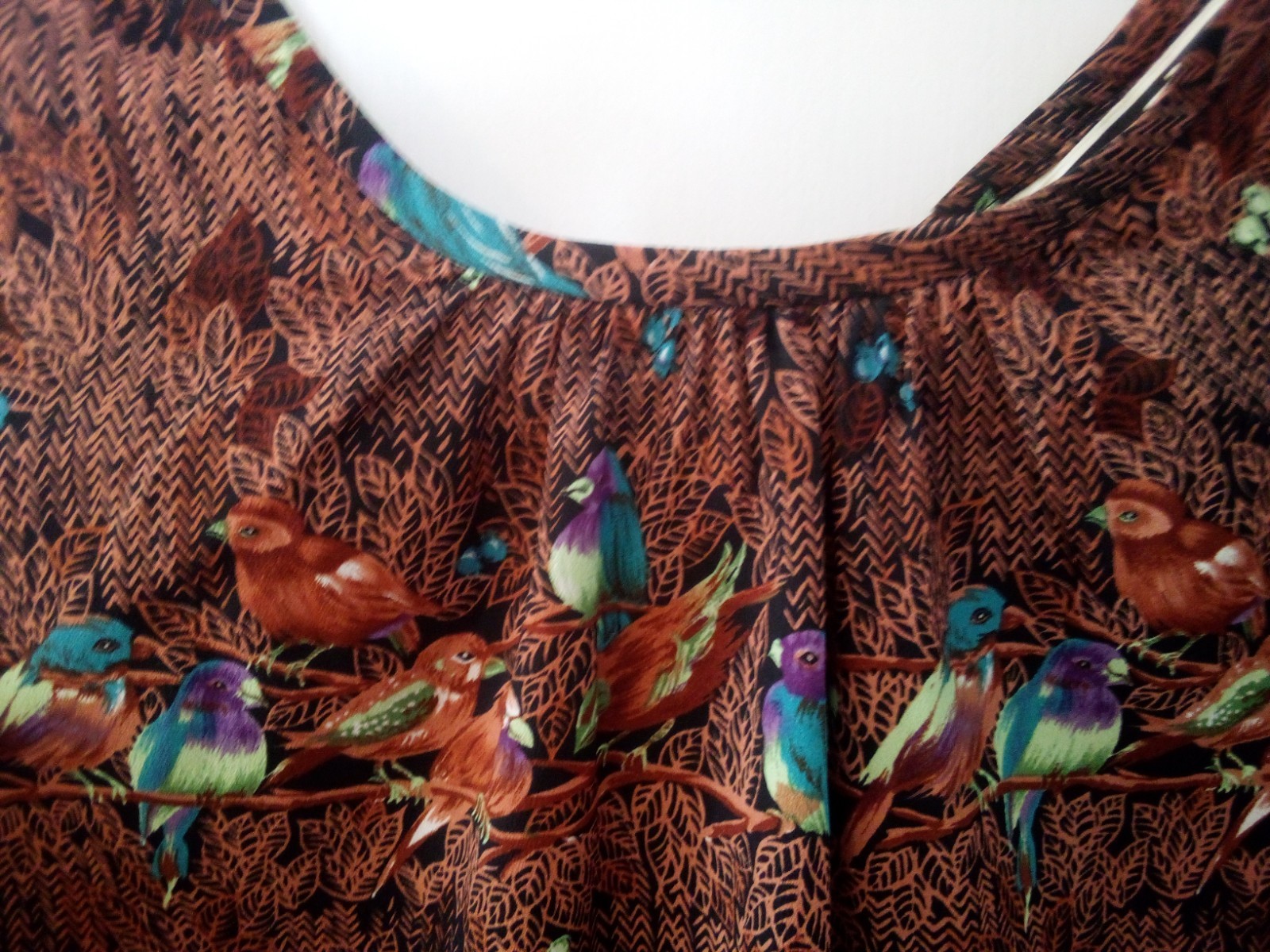 Women’s Vintage Bird-Pattern Blouse by Alex Colman Sportswear