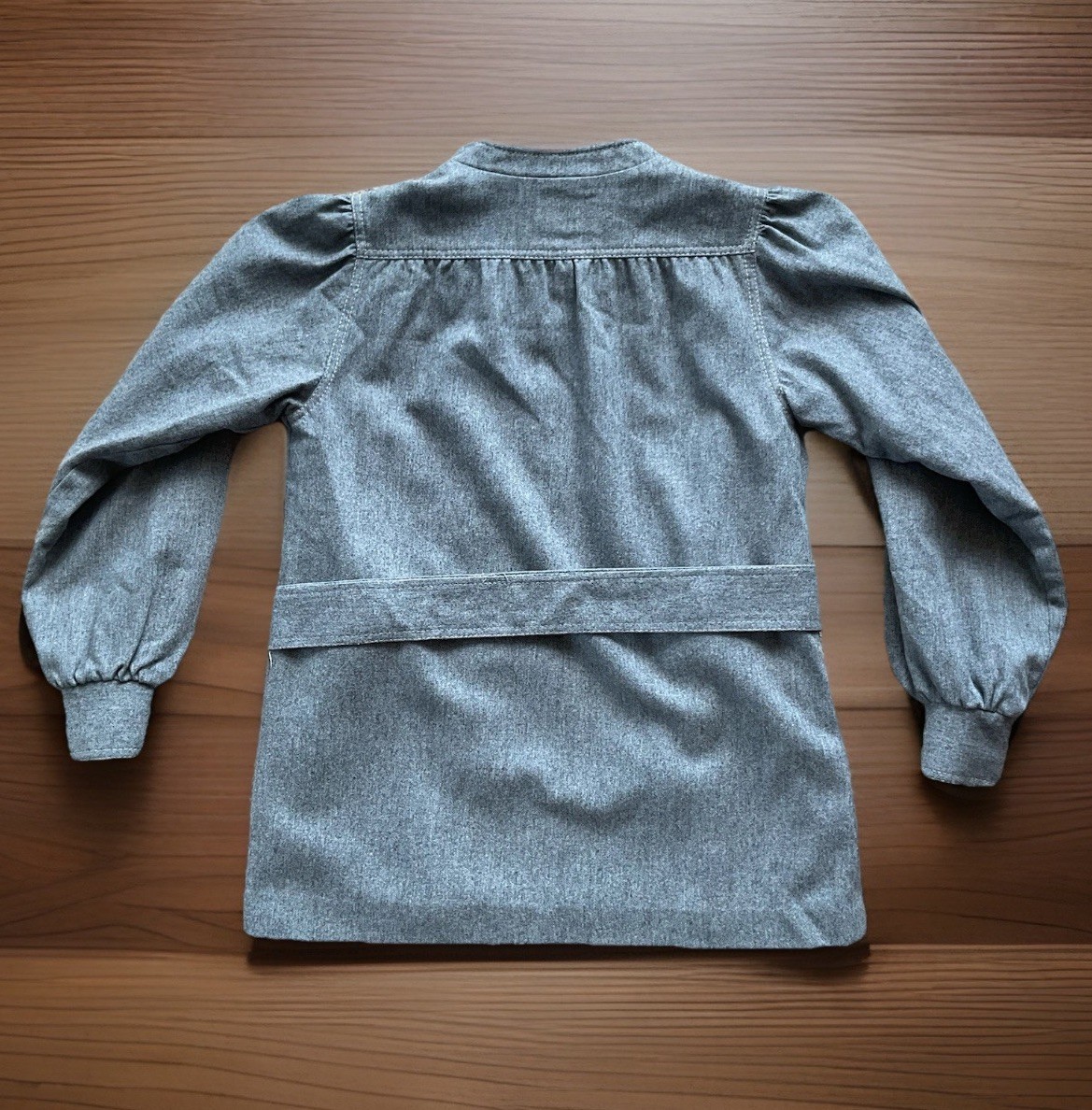 VTG 60s-70s PATTY WOODARD Women’s L Gray Wool Gabardine Belted Lined Jacket