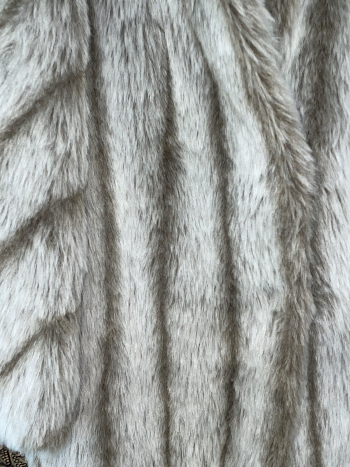 Vintage Blair Fur Coat Womens Size Extra Large Taupe/ Tan Faux Fur @1625