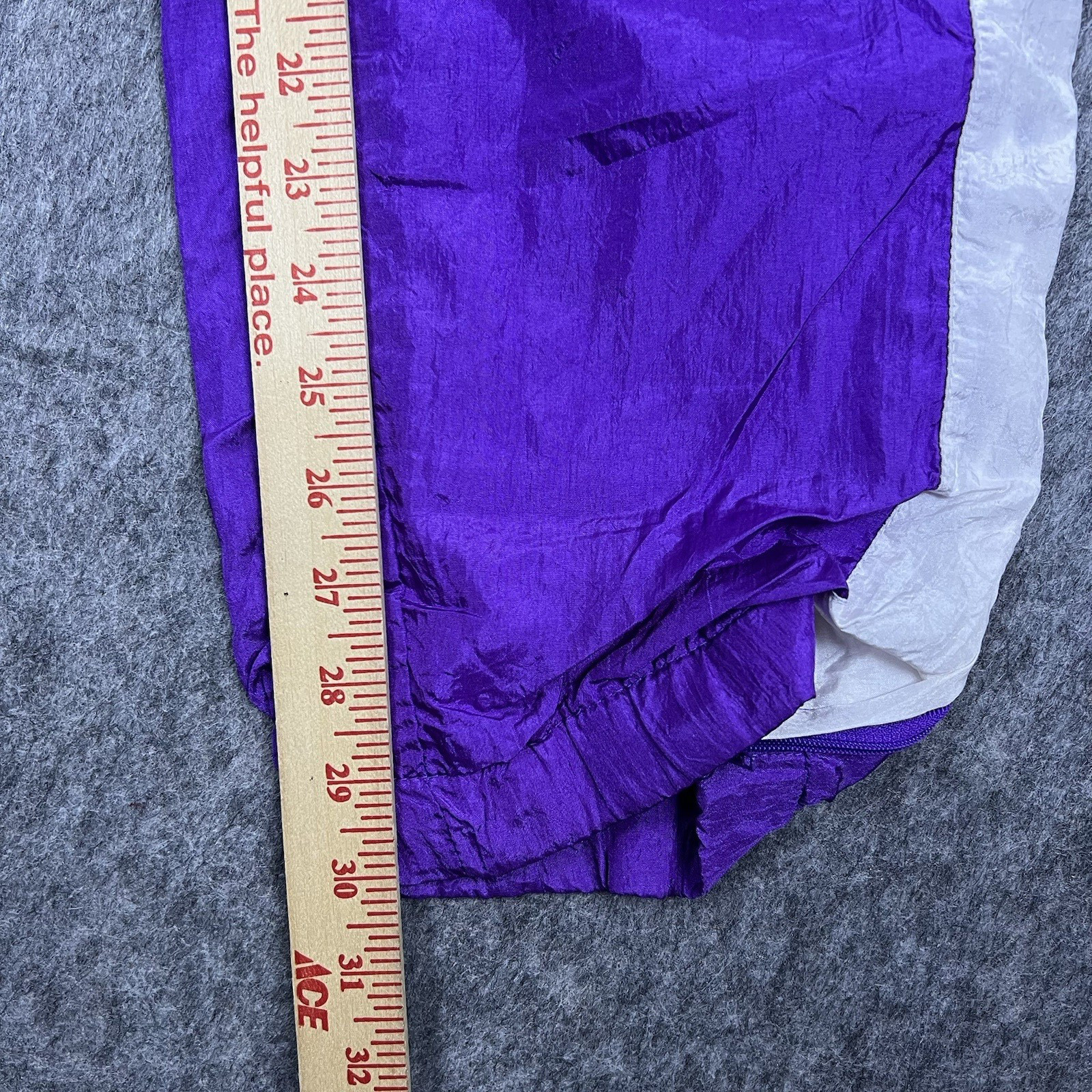 Vtg Metro Wear Women’s Windbreaker Track Pants Purple Teal Pink Lined 80s Size M