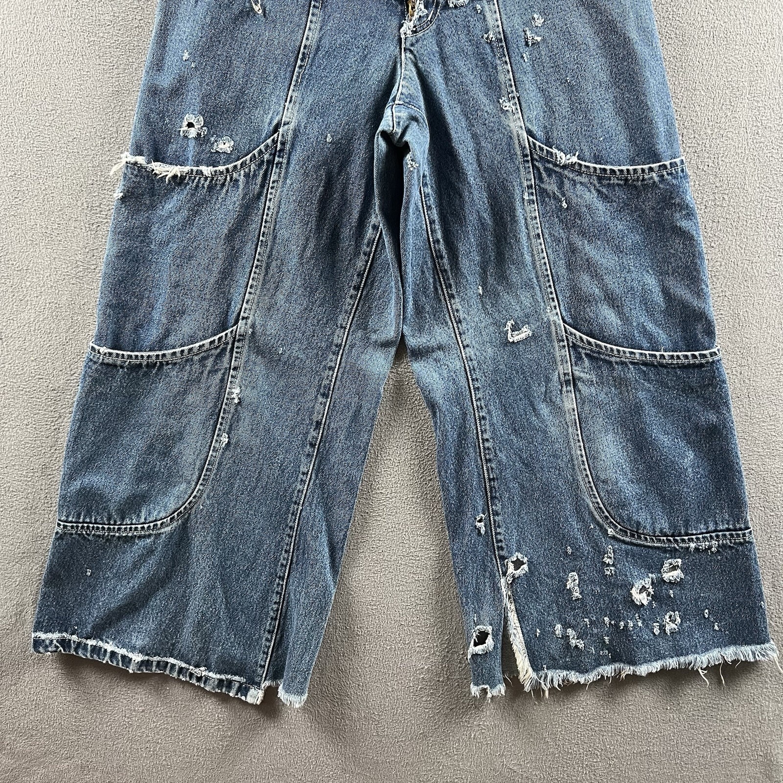 Vintage Auraze Jeans Women’s Size 5 Wide Leg Denim 90s Y2K Rave JNCO Beau Baker