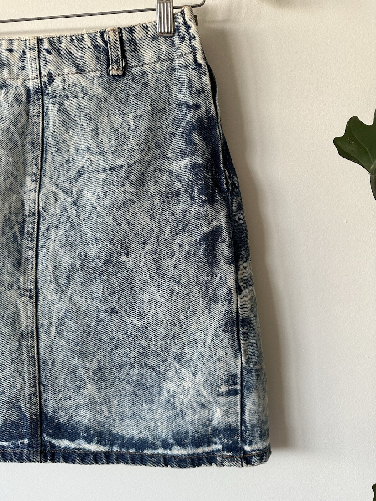 VTG 80s Limited Express GAP Acid Wash Jean Denim Mini Skirt Size 9 Made In USA