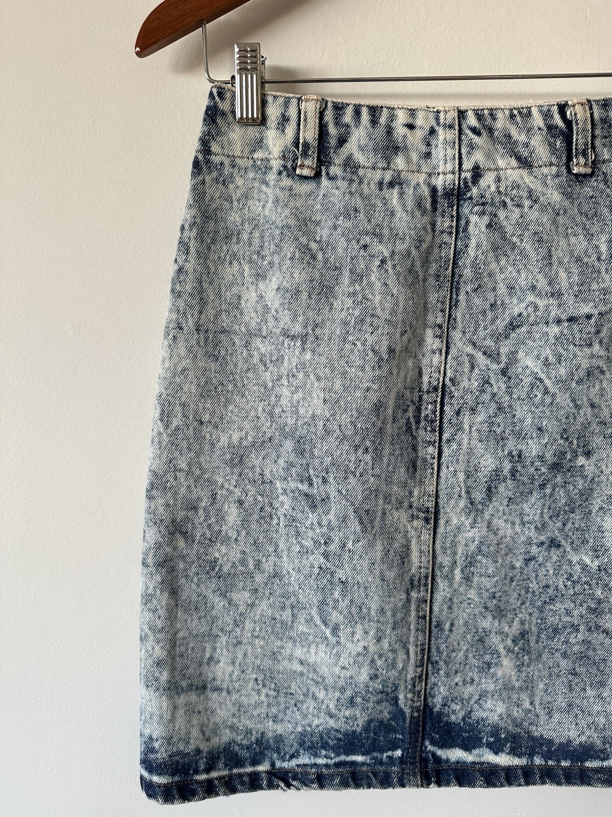 VTG 80s Limited Express GAP Acid Wash Jean Denim Mini Skirt Size 9 Made In USA