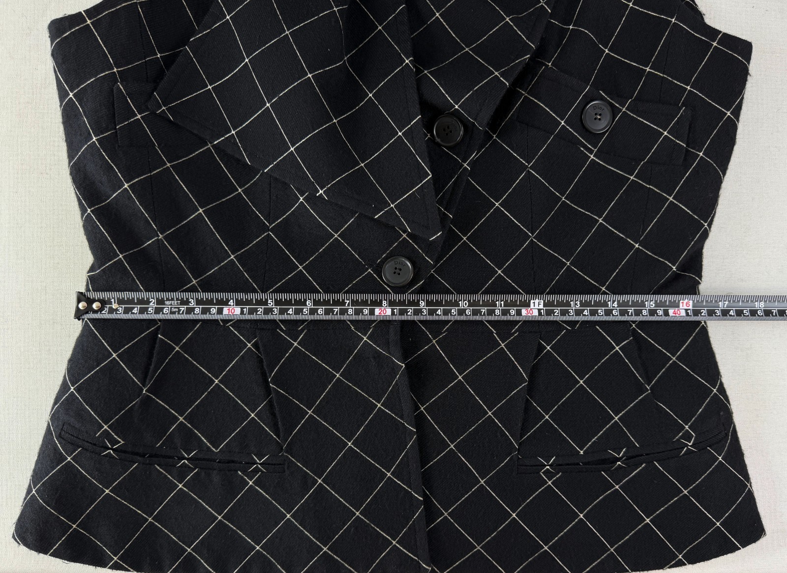 NWOT Vintage CHRISTIAN DIOR 2010 By John Galliano Set Checker Skirt 10 Vest 12