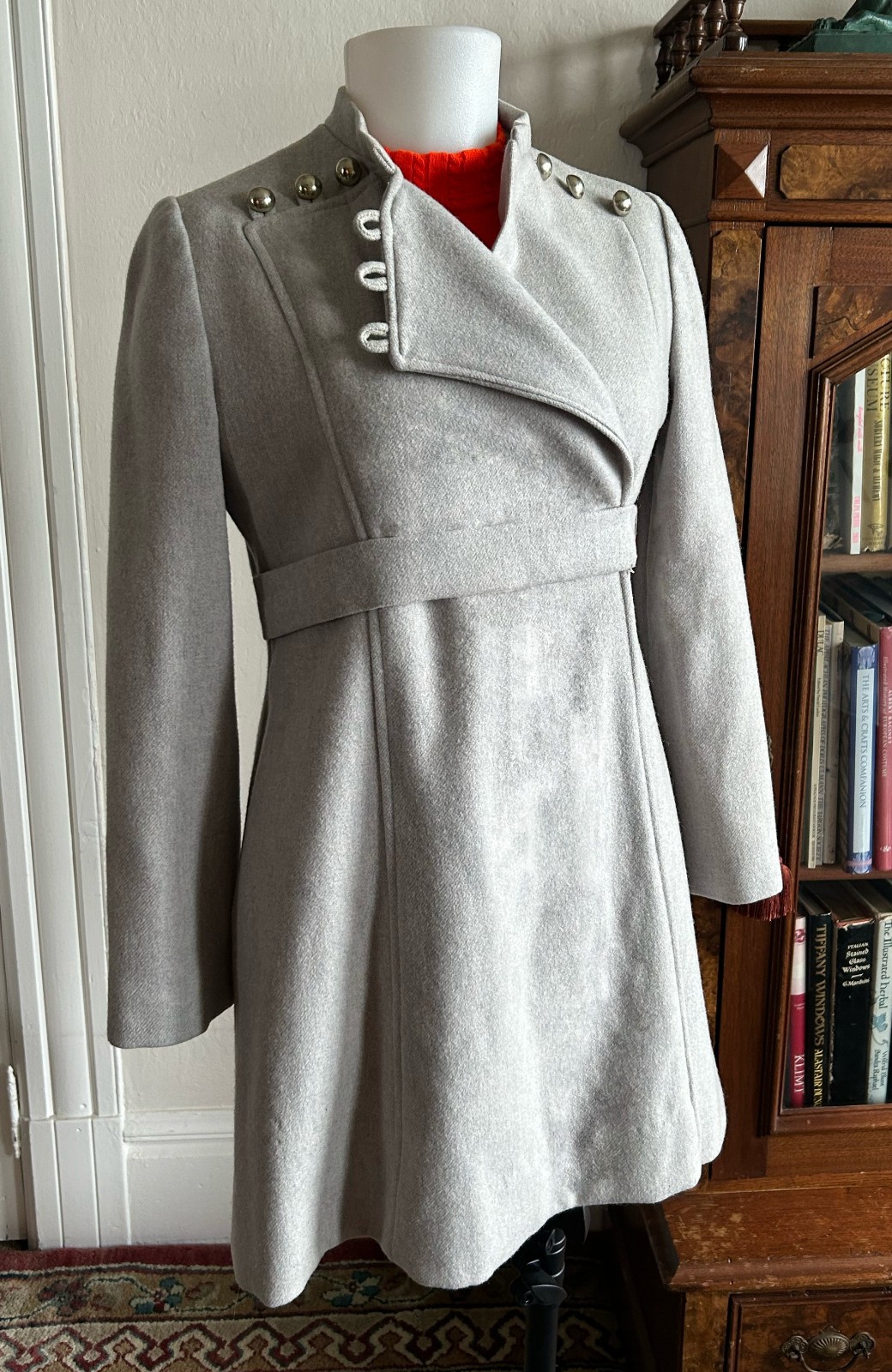 Amazing 1960s Vintage Coat – Mod/GoGo Double Breasted XS Wool MCM I. Magnin SM
