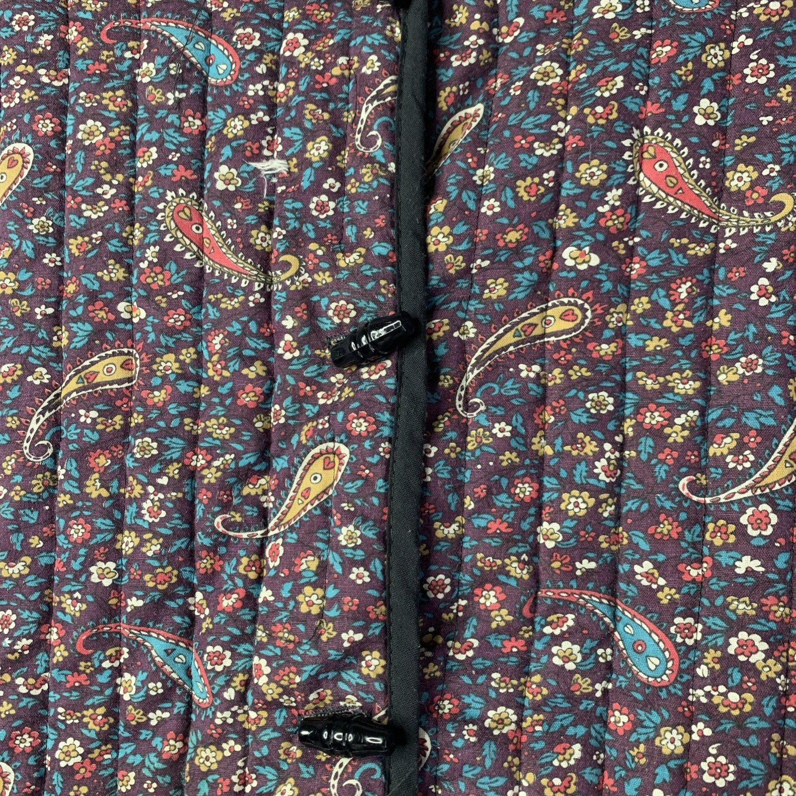 Vintage 1960’s Toni Woods New York Paisley Inspired Quiltded Jacket 42