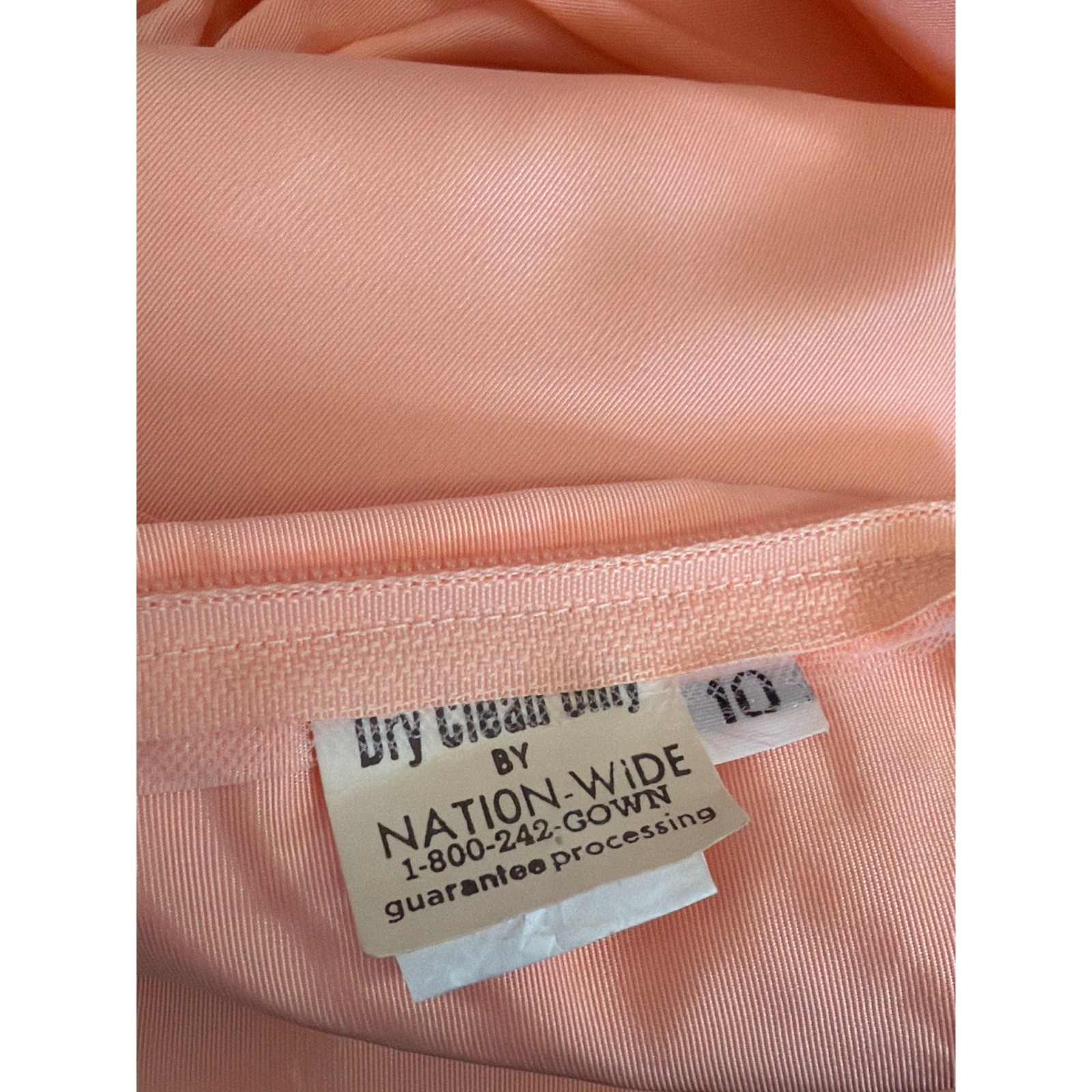 80s Vintage Peach Gown Deadstock Prom Dress Puffy Sleeve Barbiecore Princesscore