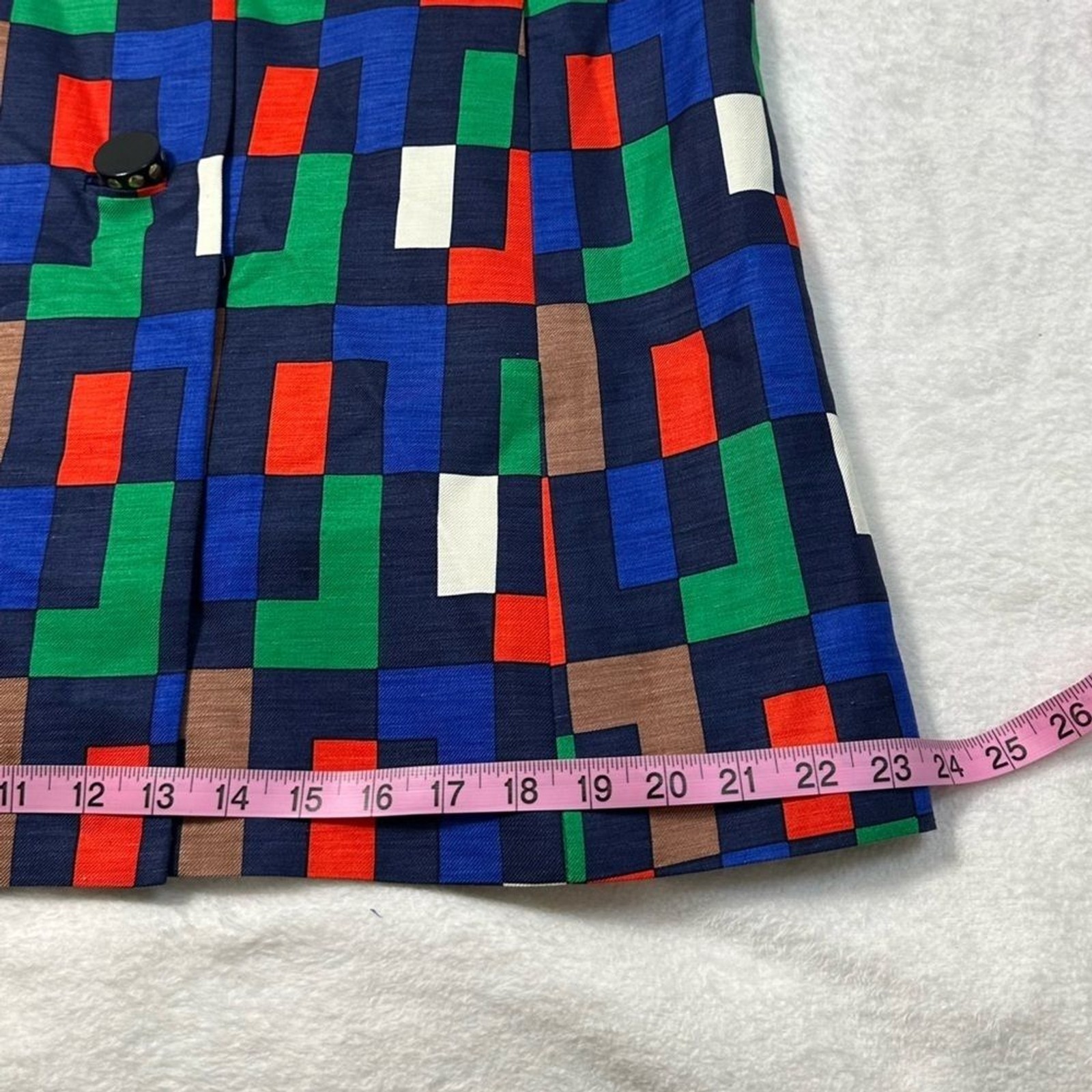 Milly of New York Silk Blend Colorful Block Pattern Trench Coat/Dress Size 4