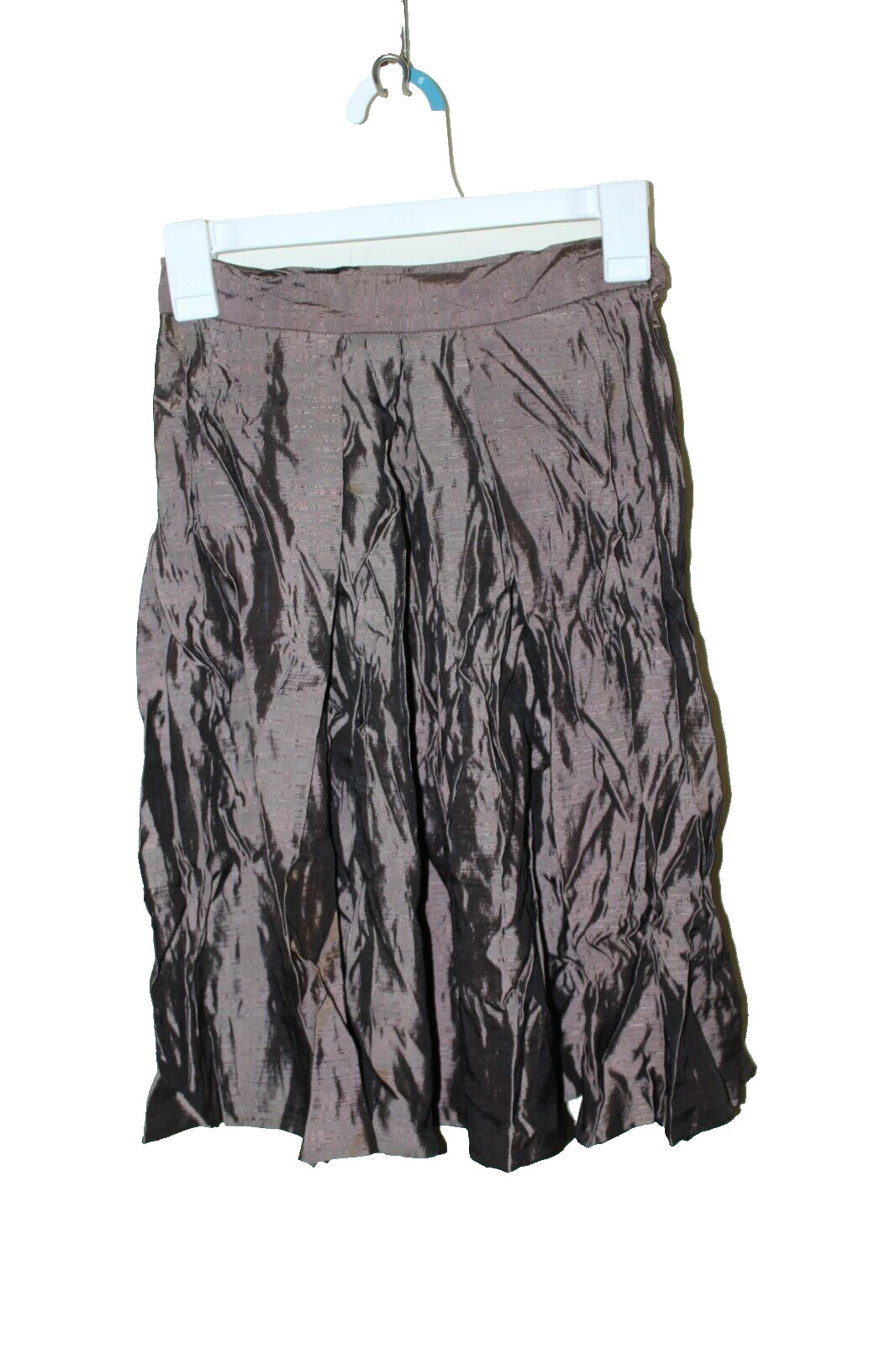 Vintage 50s 60s Justin McCarty Gray Satiny Shiny Knee Skirt Silver Size Small??